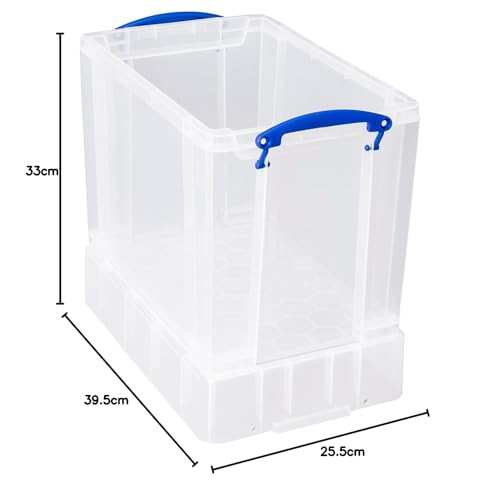 19 litre XL  Clear Plastic Storage Box- Stores 50 Vinyl LPs