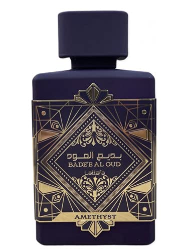 Badee Al Oud Amethyst Unisex For men and Women Eau De parfum 100ml - Fresh Fruity, Floral And Woody Frangrance - Sleek Bottle With Spray Nozzle