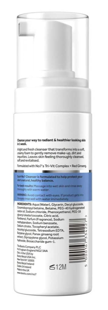 No7 Radiant Results Revitalising Foaming Cleanser 150ml