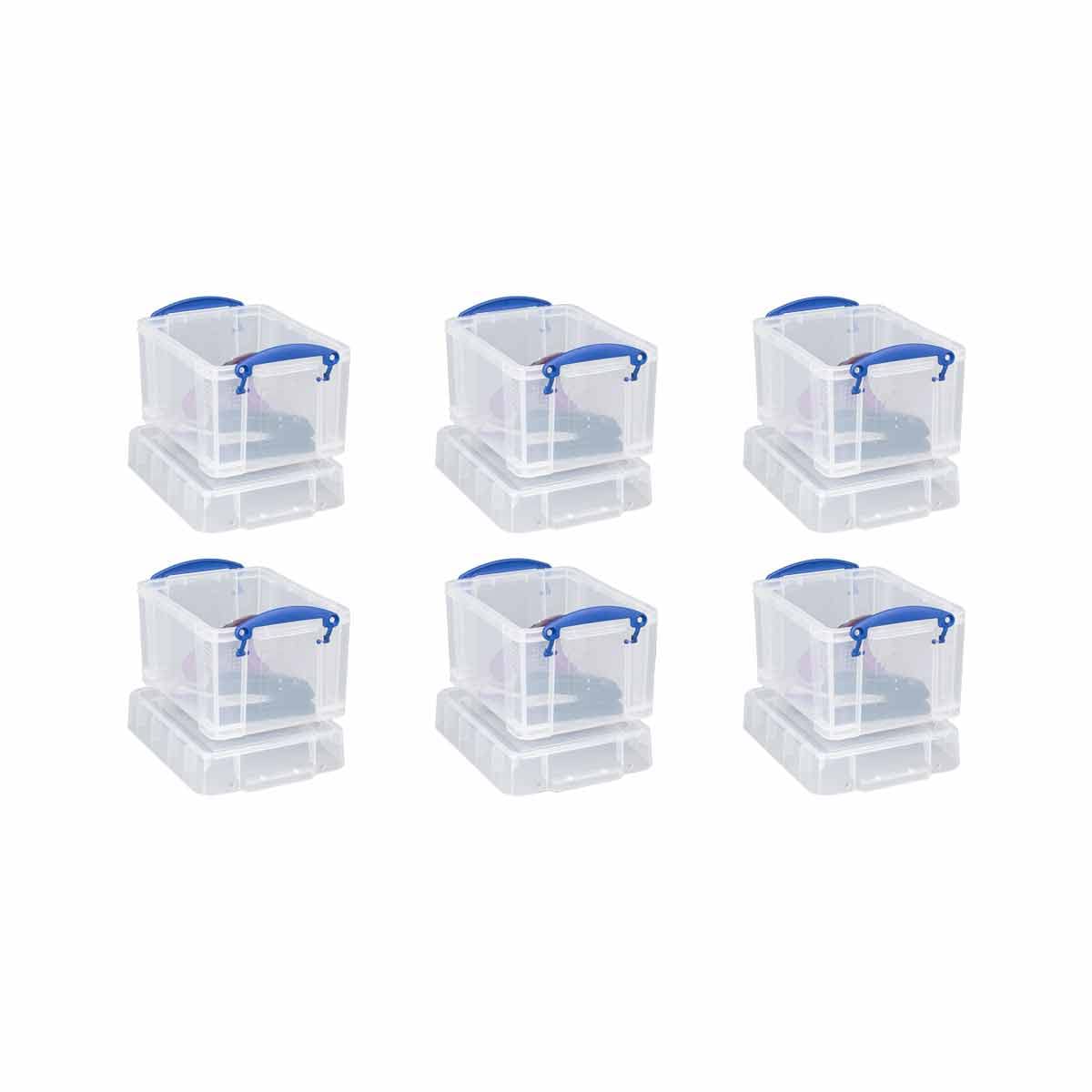 Products Ltd 3 Liter Storage Box Plastic, Clear Lightweight 6 Pack