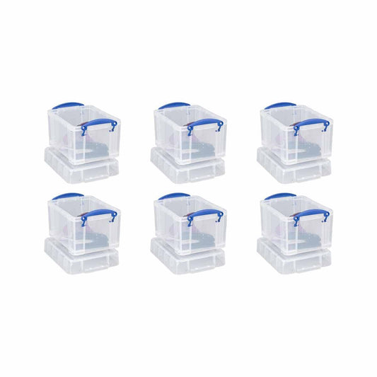 Products Ltd 3 Liter Storage Box Plastic, Clear Lightweight 6 Pack