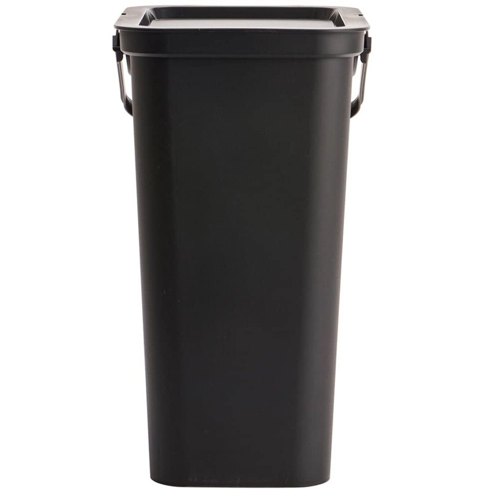 Moda Recycling Bin with Handle 40L Plastic Slim Kitchen Bin with Lift Top Lid & Locking Handle for Storage Recycled Rubbish Organiser Container Dustbin - Black