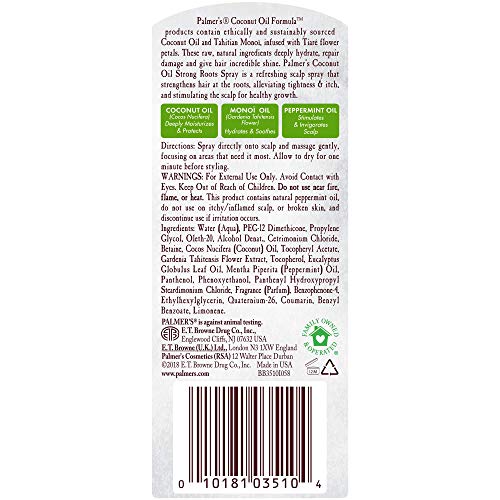 Palmer's, Palmers Coconut Oil Strong Roots Spray by for Unisex 5.1 oz, 150 ml, (Pack of 2)