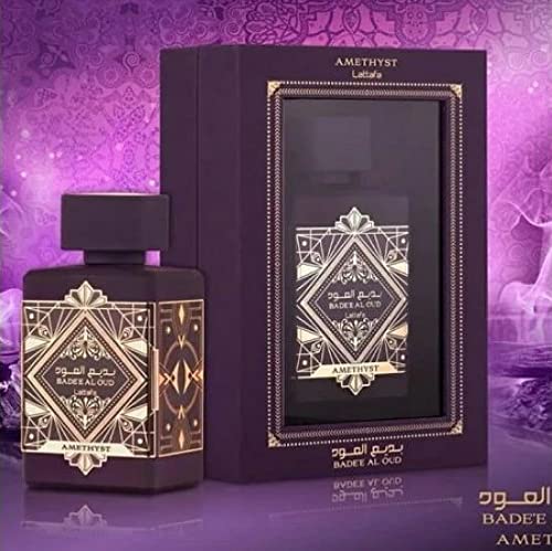 Badee Al Oud Amethyst Unisex For men and Women Eau De parfum 100ml - Fresh Fruity, Floral And Woody Frangrance - Sleek Bottle With Spray Nozzle