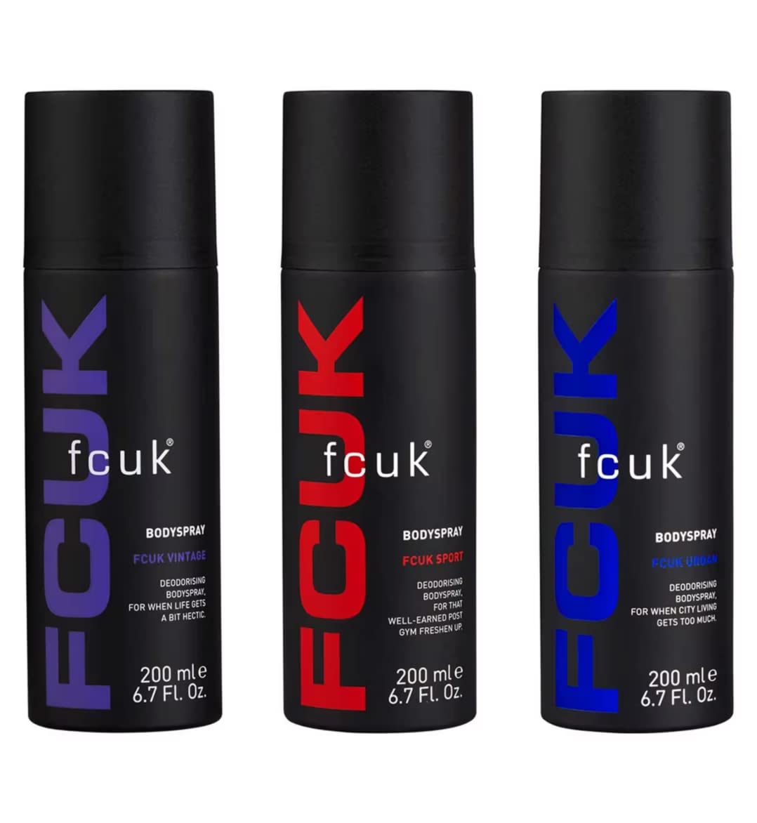 FCUK Bodyspray Trio : Vintage,Sport and Urban by FCUK