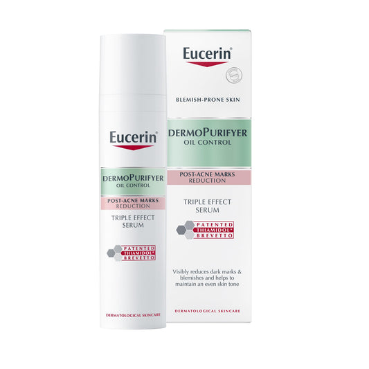 Eucerin DermoPurifyer Triple Effect Serum 40ml, Post Acne Treatment for Blemish-Prone Skincare, Reduces Hyperpigmentation Spots, Controls Shine and Prevents New Blemishes, with Salicylic Acid