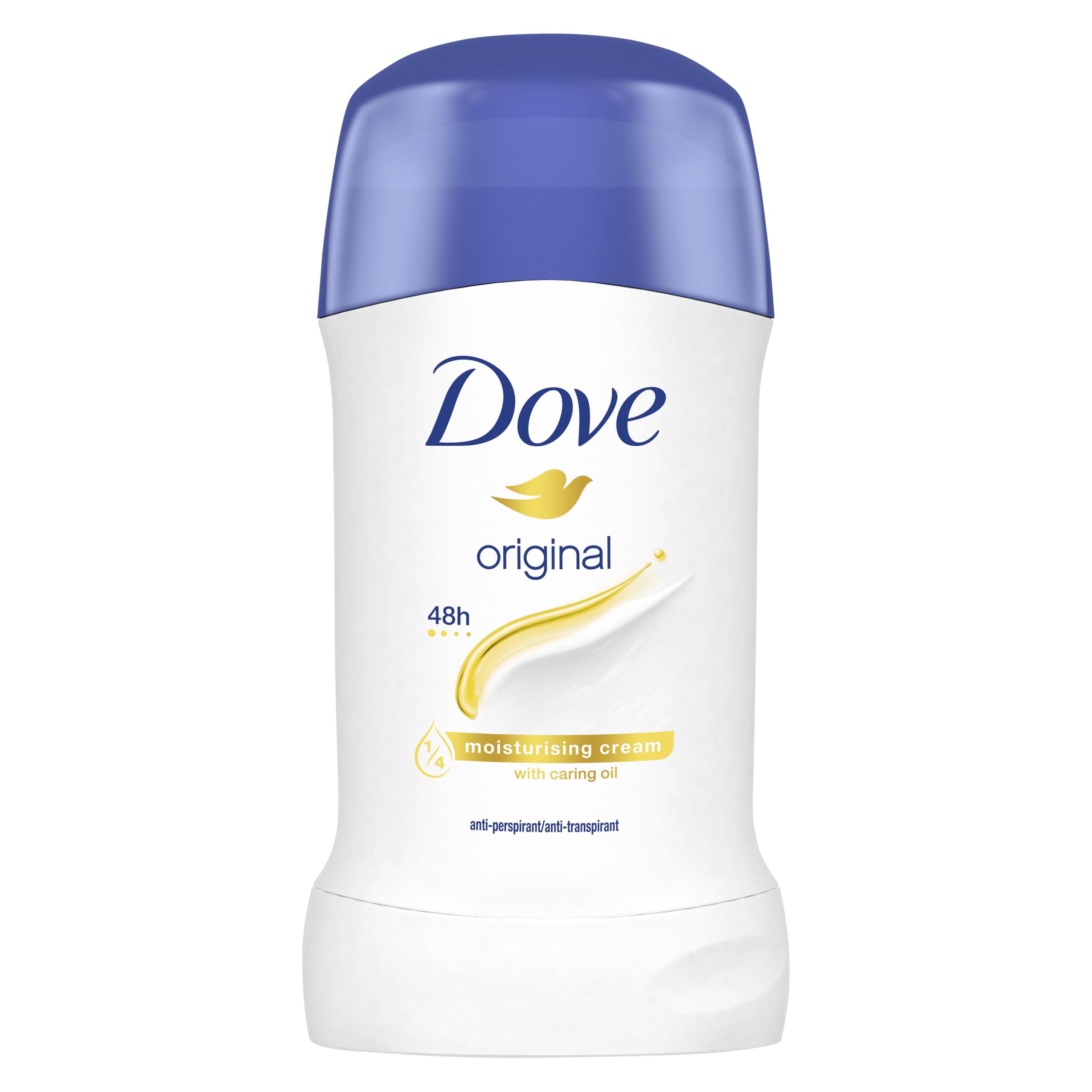 Dove Original Anti-Perspirant Deodorant ¼ moisturising cream with 100% natural caring oil Stick for 48-hour odour protection 6x 40 ml