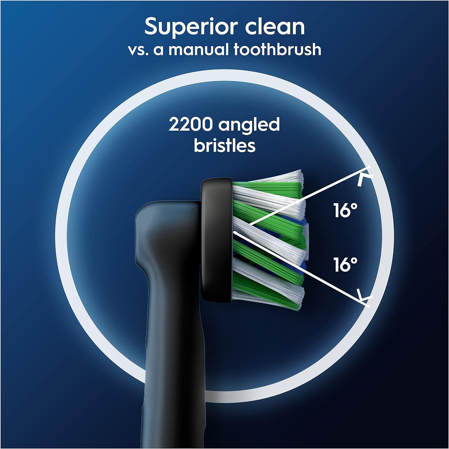 Oral-B Pro Cross Action Electric Toothbrush Head, Electric Toothbrush Heads, X-Shape and Angled Bristles for Deeper Plaque Removal, Pack of 4 Toothbrush Heads, Black, Replacement Heads