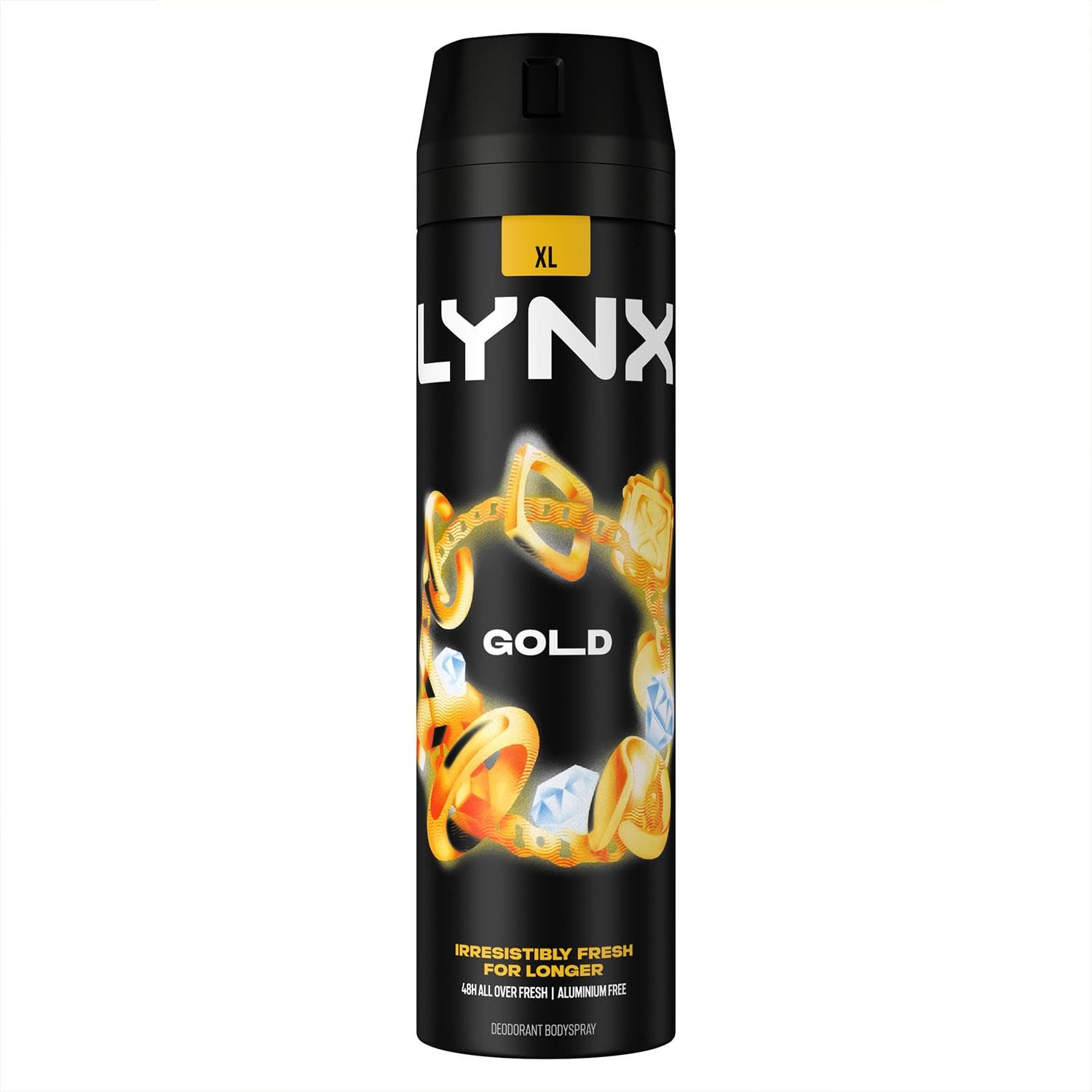 Lynx XL Body Spray 48-Hours High Definition Men's Fragrance Protect from Sweat and Odour with the Unique Scent Masculine Deodorant Spray for Men, 200ml (Gold, Buy 6)