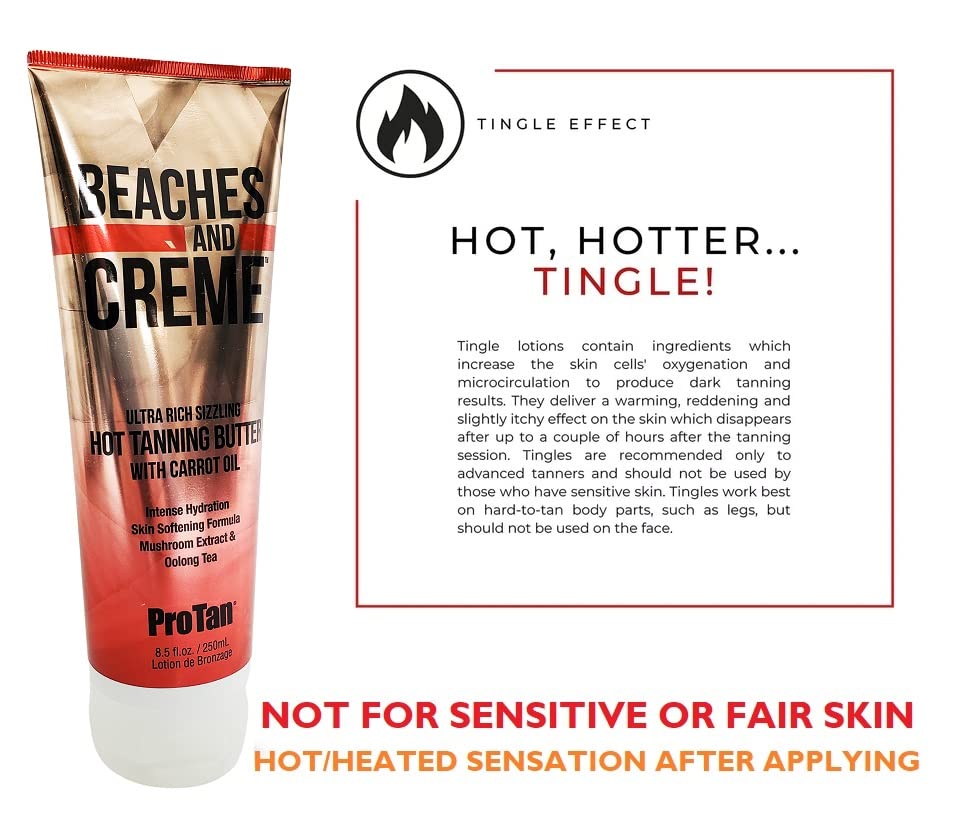 Pro Tan Beaches and Creme Ultra Rich Hot Tanning Butter with Carrot Oil (250ml)