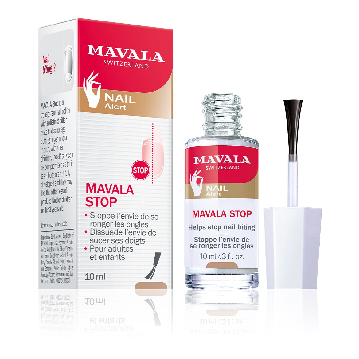 Mavala Stop Nail Repair Formula, 10 ml, Discourages Nail Biting and Thumb Sucking For Children and Adults