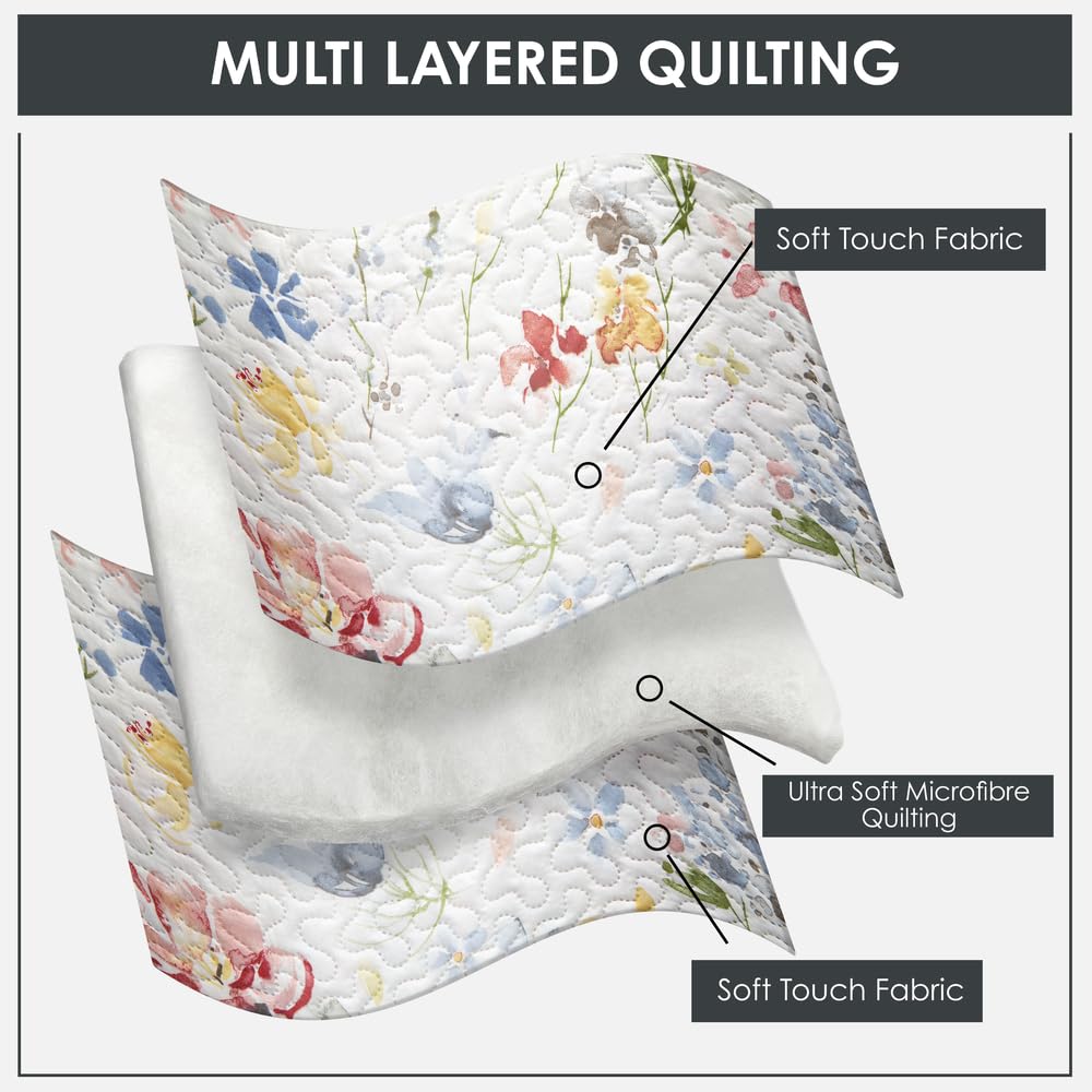 Emma Barclay Spring - Quilted Patchwork Bedspread Set - King