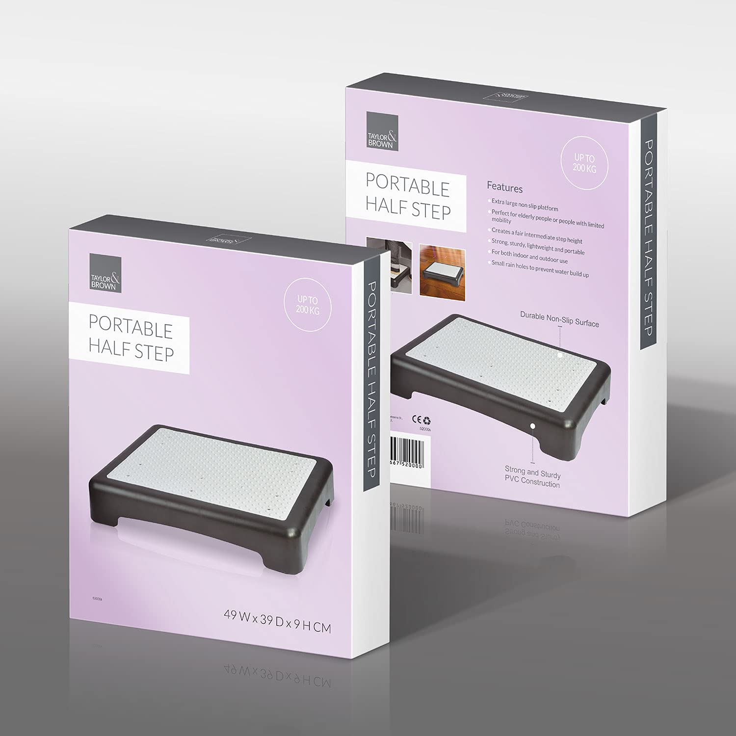 Anti Slip Outdoor Half Step Elderly Disability Mobility Aid Door Walking Outdoor Step Platform, Door Walking Stool For Outdoor - Instantly Reduces Height Of Doorsteps