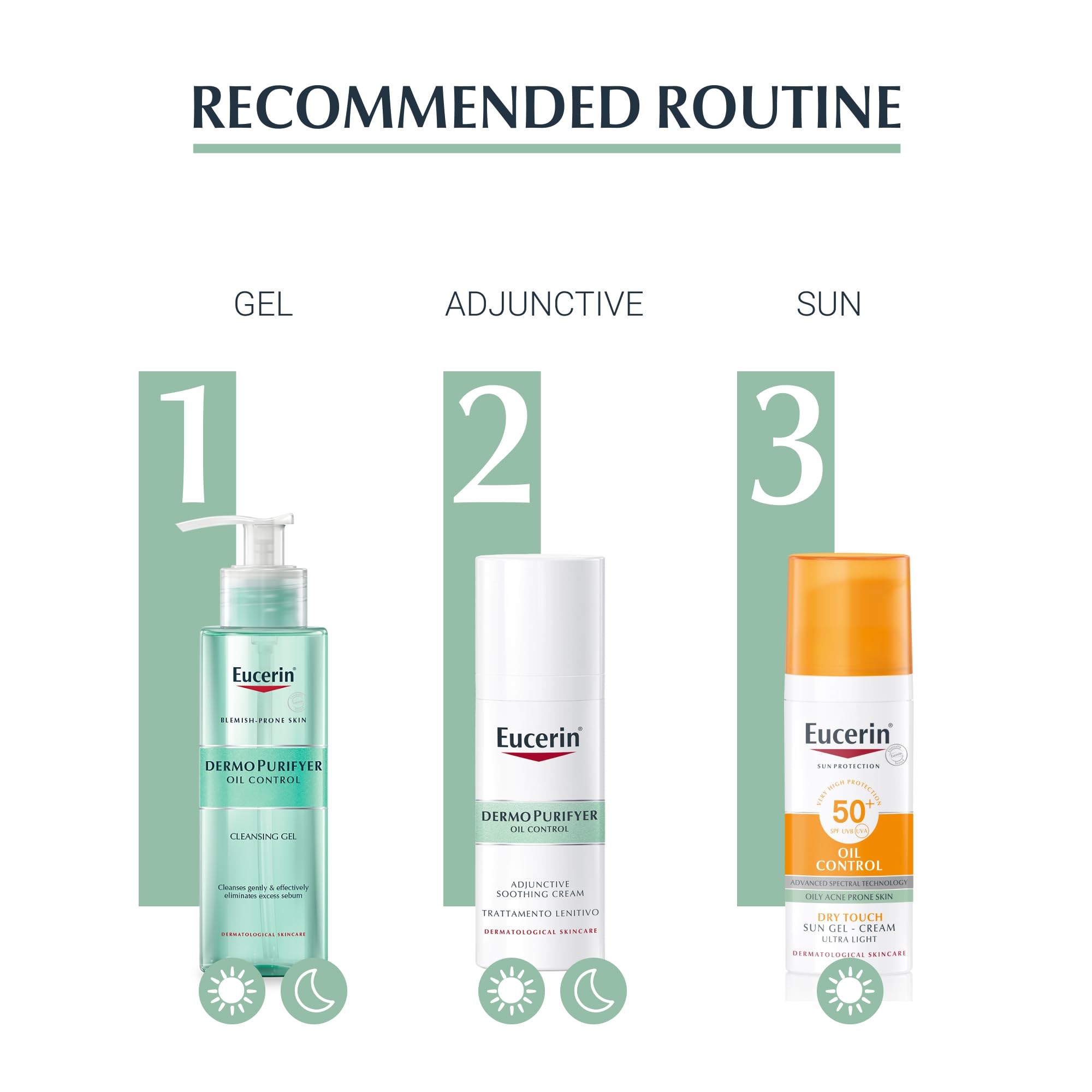 Eucerin DermoPurifyer Oil Control Adjunctive Soothing Cream 50ml, Protective Face Moisturiser for Blemish-Prone Skin Going Through Treatment, Soothing Cream for Very Dry Skin