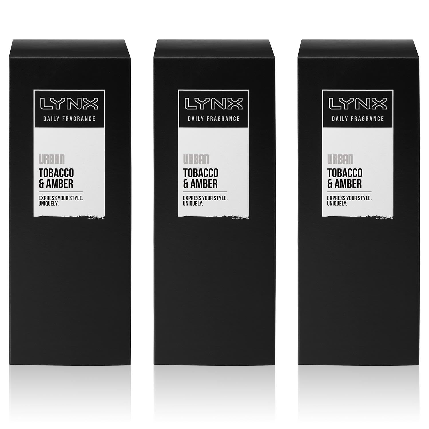 Lynx Urban Daily Fragrance Precision Pump Body Spray with Tobacco & Amber Fragrance 3 Pack of 100ml