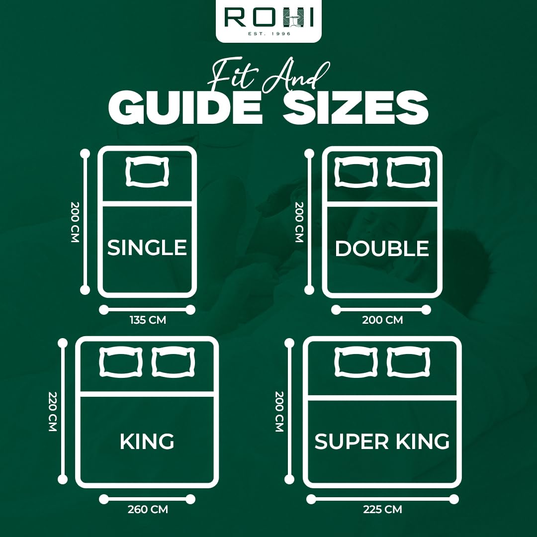 Rohi Anti-Allergy Single Duvet 10.5 Tog with 2 Deluxe Pillows – Midweight – Luxurious Comfort All Season Duvet – Soft & Breathable Corvin Quilt