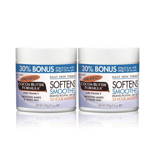 Palmer's Cocoa Butter Solid Formula Bonus Pack [FREE – 30% EXTRA] | 2 x Solid Formula Jars - 270g