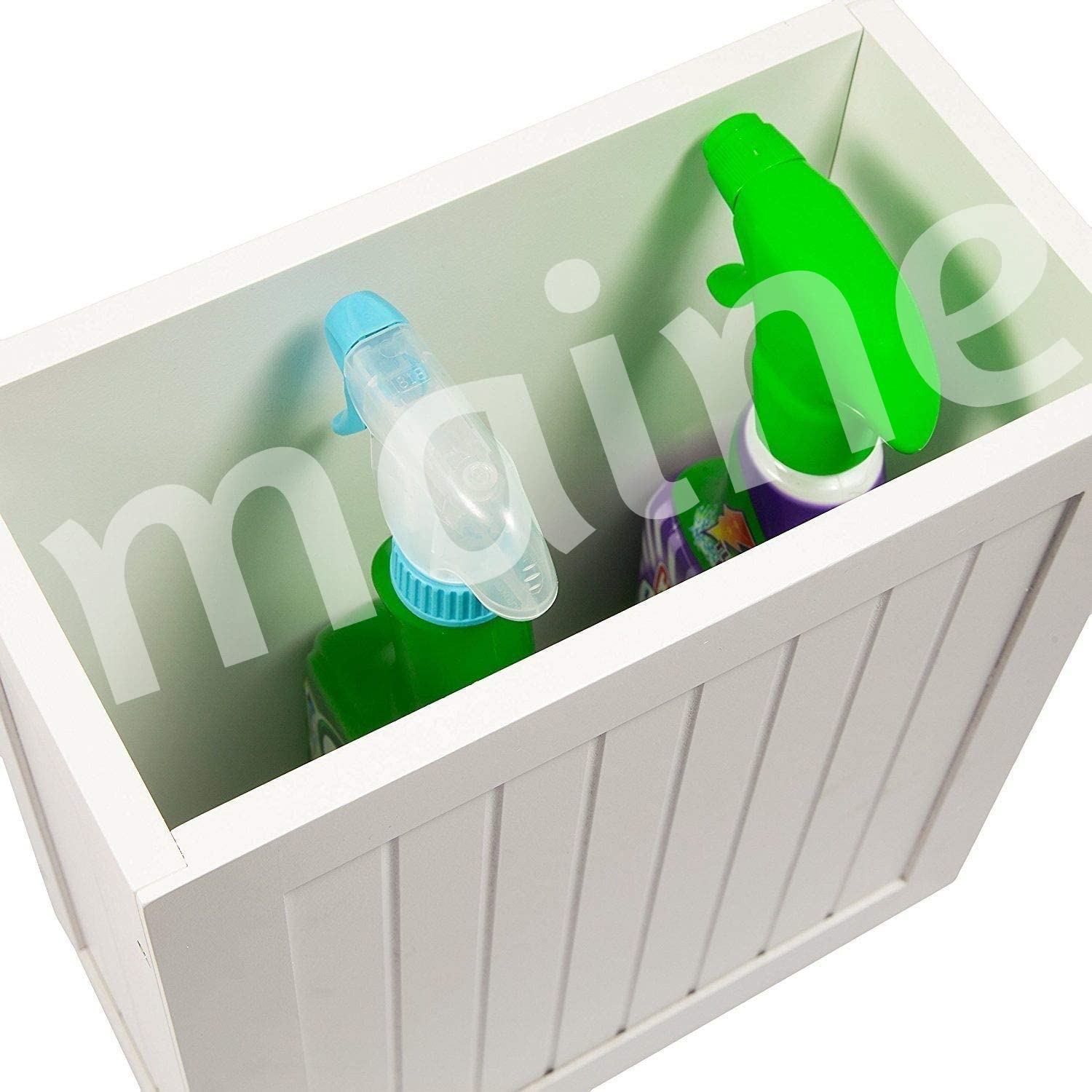 Maine White Bathroom Storage Unit Toilet Cleaning Tidy Box