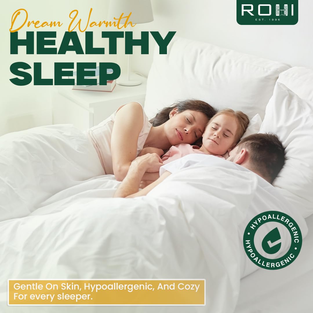 Rohi Anti-Allergy Single Duvet 10.5 Tog with 2 Deluxe Pillows – Midweight – Luxurious Comfort All Season Duvet – Soft & Breathable Corvin Quilt