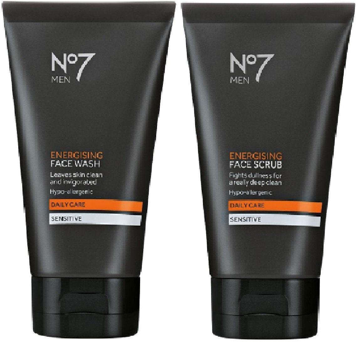 (2 PACK) No7 Men Energising Face Wash x 150ml & No7 Men Energising Face Scrub x 150ml