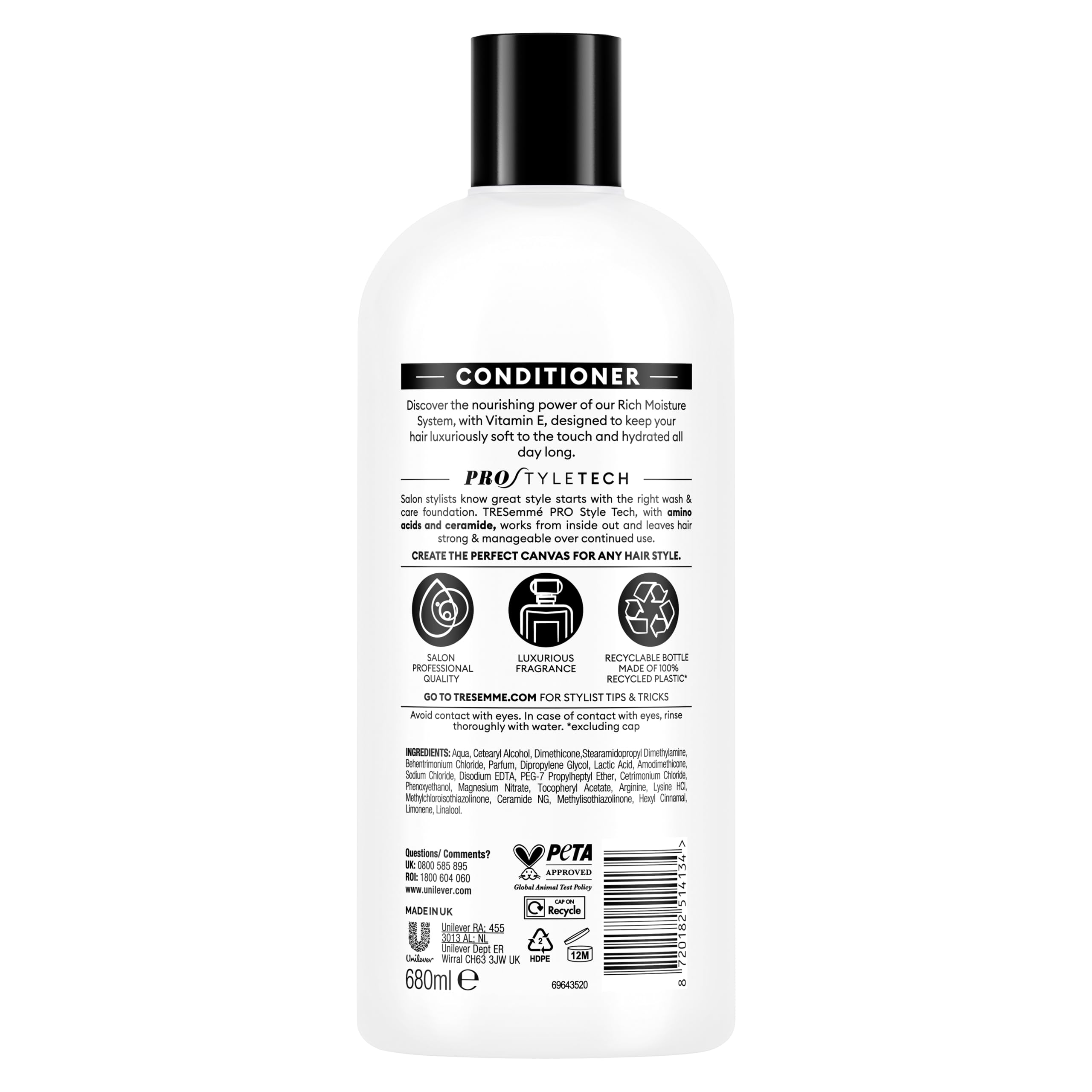 TRESemmé Rich Moisture luxurious moisture 1xShampoo for dry, damaged hair 680 ml & TRESemmé Rich Moisture luxurious moisture for all-day hydration 1xConditioner for dry, damaged hair 680 ml 2 piece
