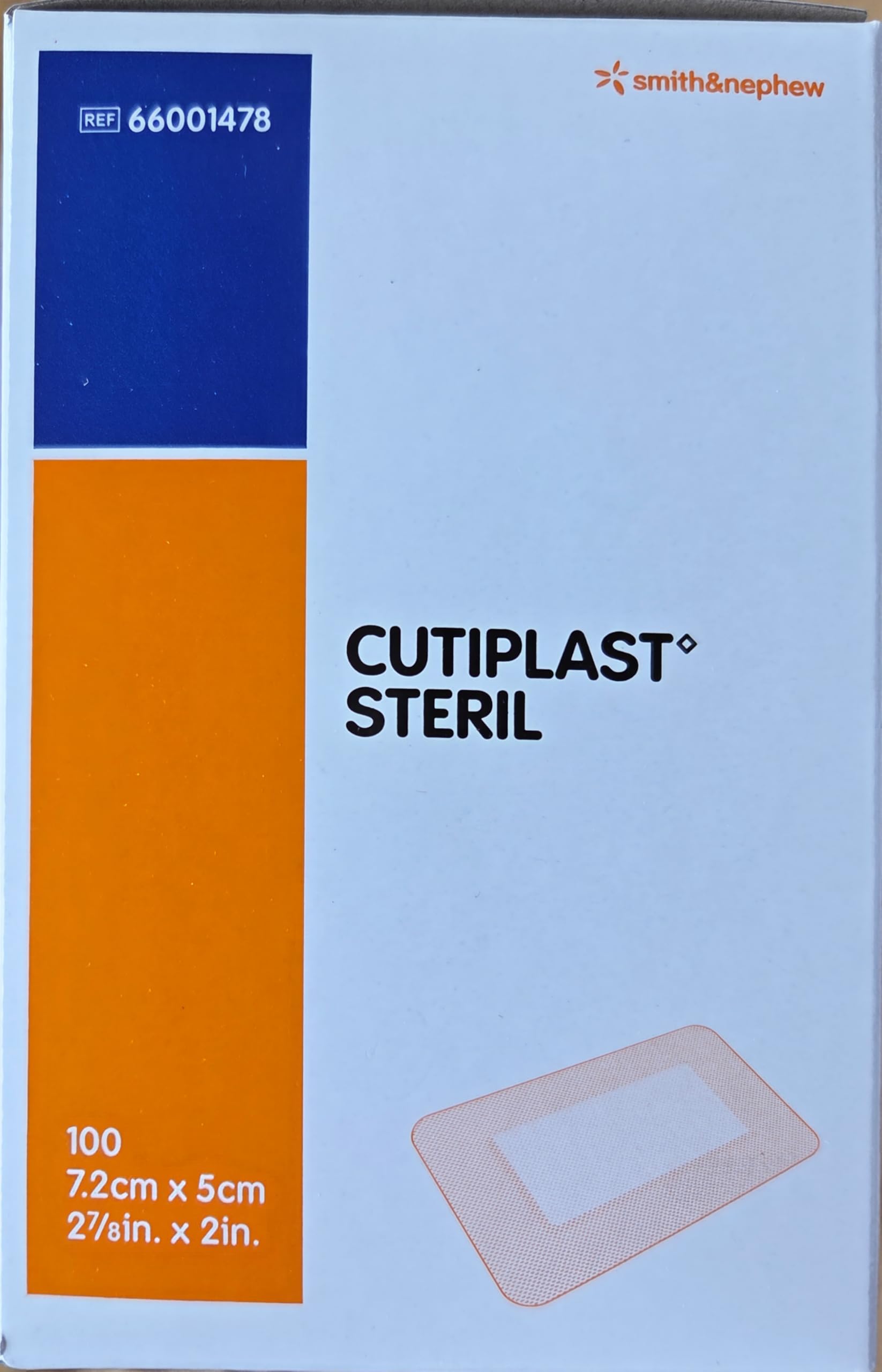 Cutiplast Sterile Conformable Fabric Island Dressing, 7.2 x 5 cm