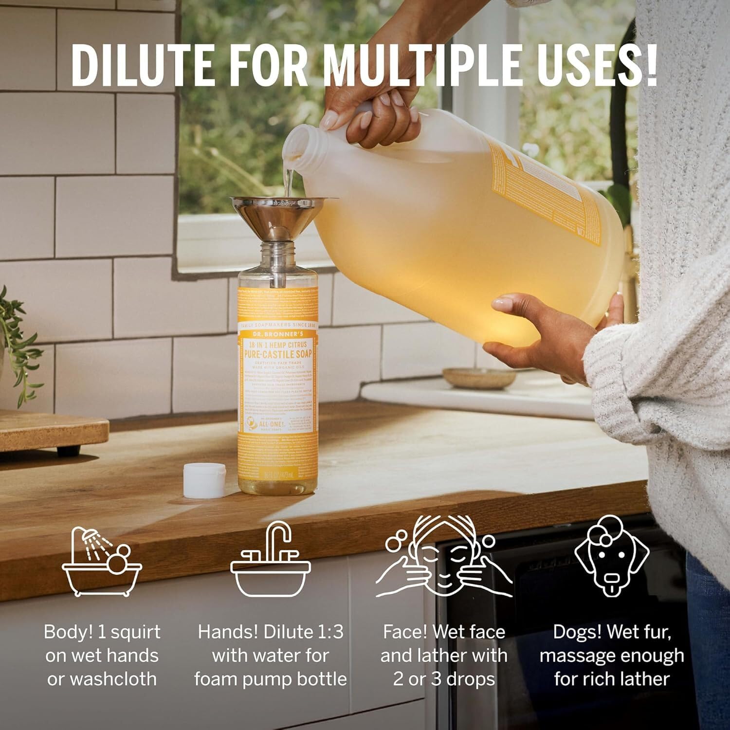 Dr Bronner's 946 ml Organic Citrus Castile Liquid Soap