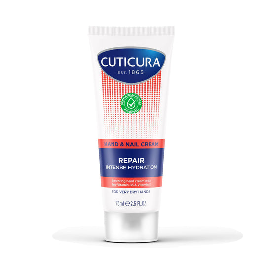 CUTICURA Repair Hand & Nail Cream 75ml, Intense Hydration, Softening, Protect Damaged Skin, Stronger Nails