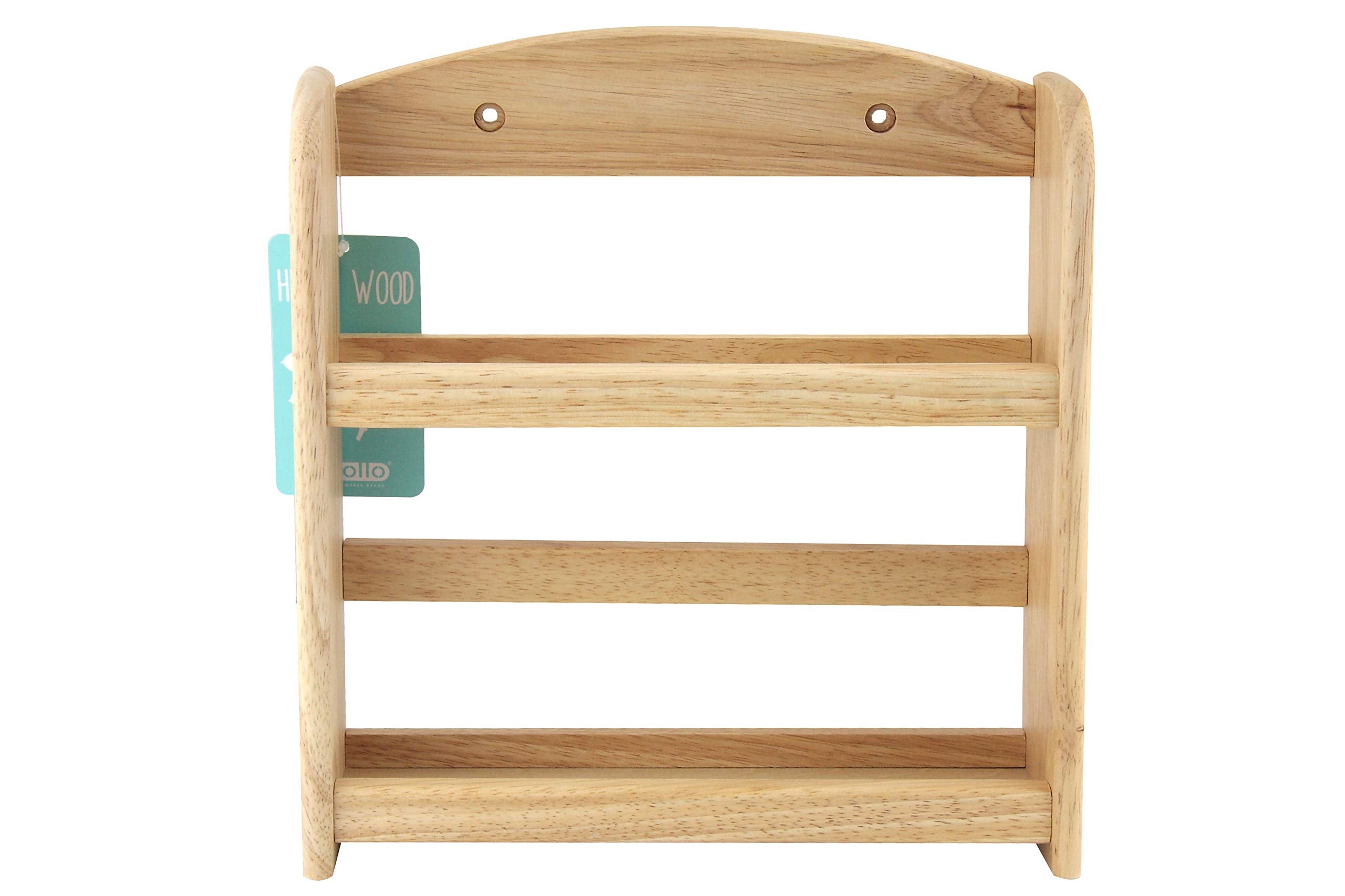 2-Tier Spice Rack, Wood, Natural, 24.5x27x7