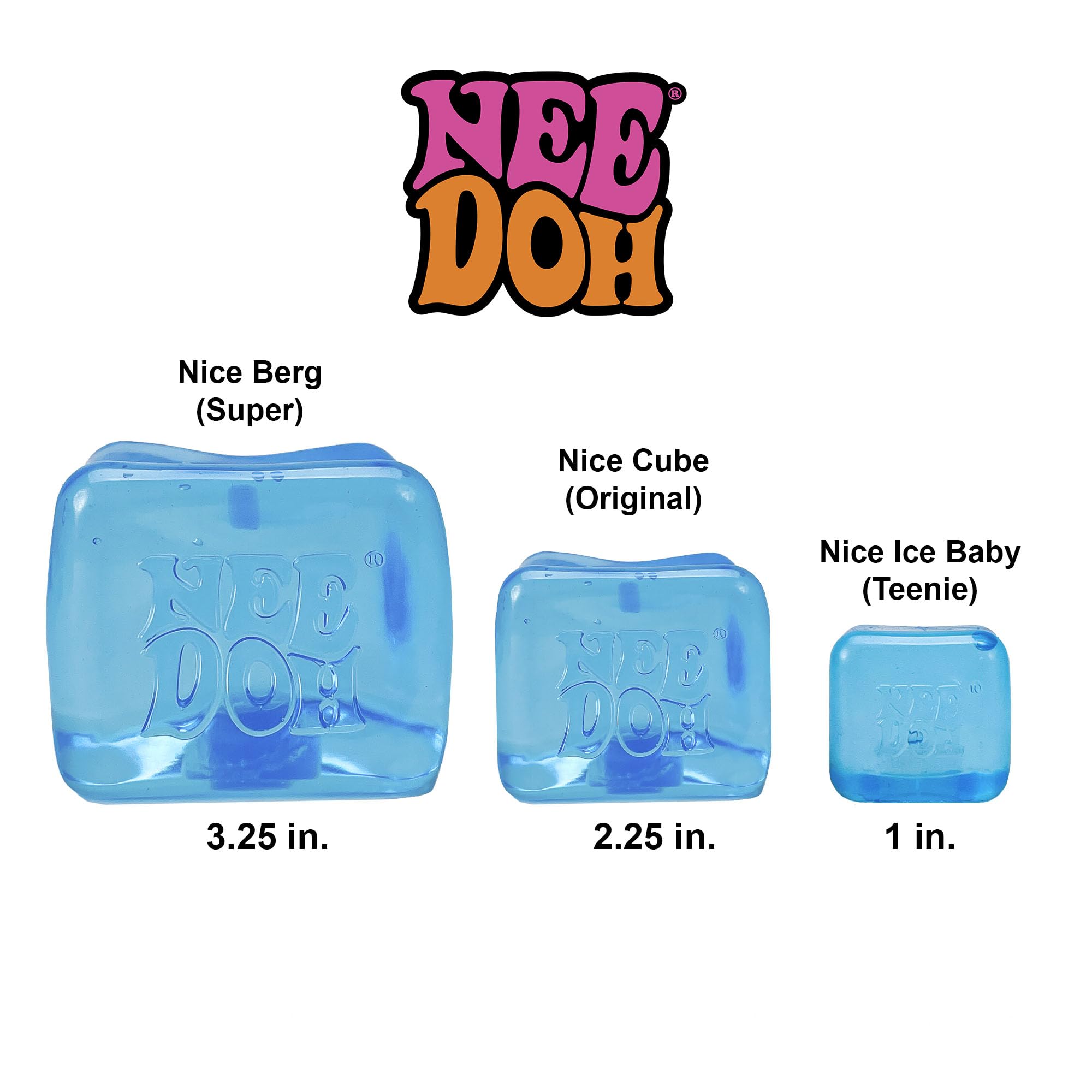 Schylling Nice Cube Nee Doh Stress Ball - Sensory Toys, Needoh Fidget Toys, Anxiety & Stress Relief, Sensory Balls, Non-Toxic Dough Material
