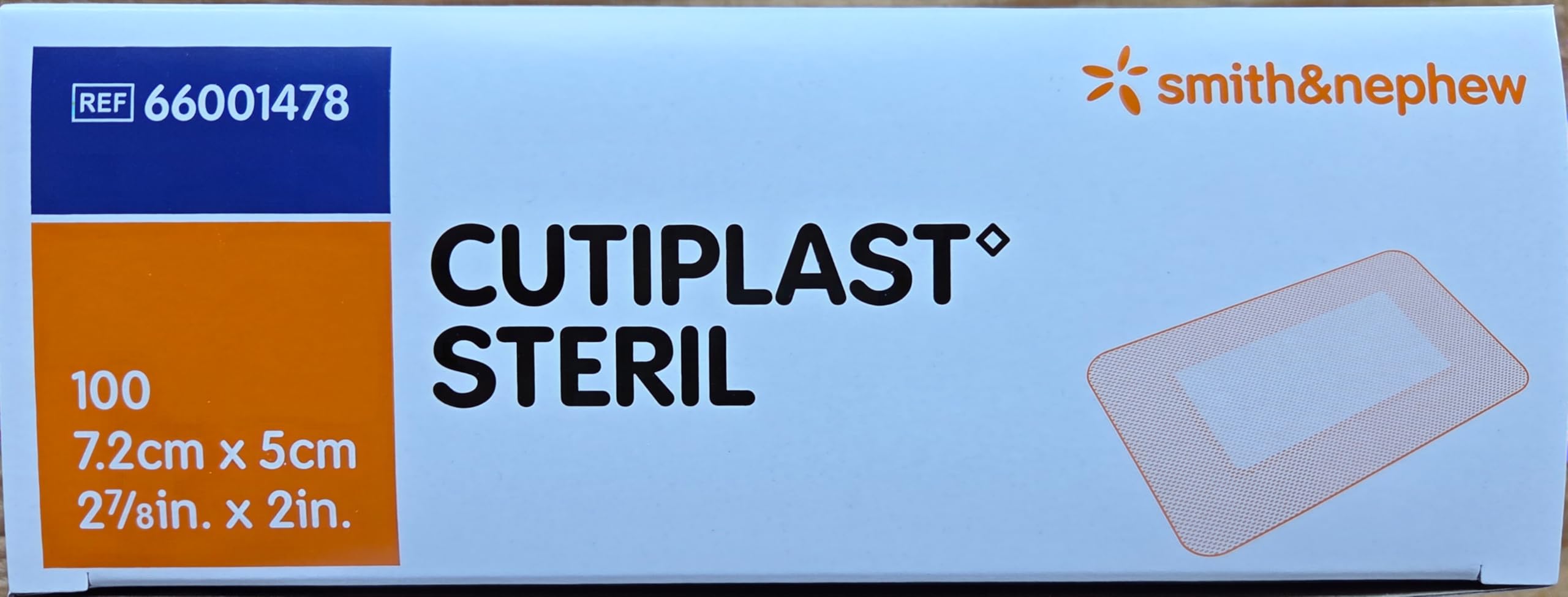 Cutiplast Sterile Conformable Fabric Island Dressing, 7.2 x 5 cm