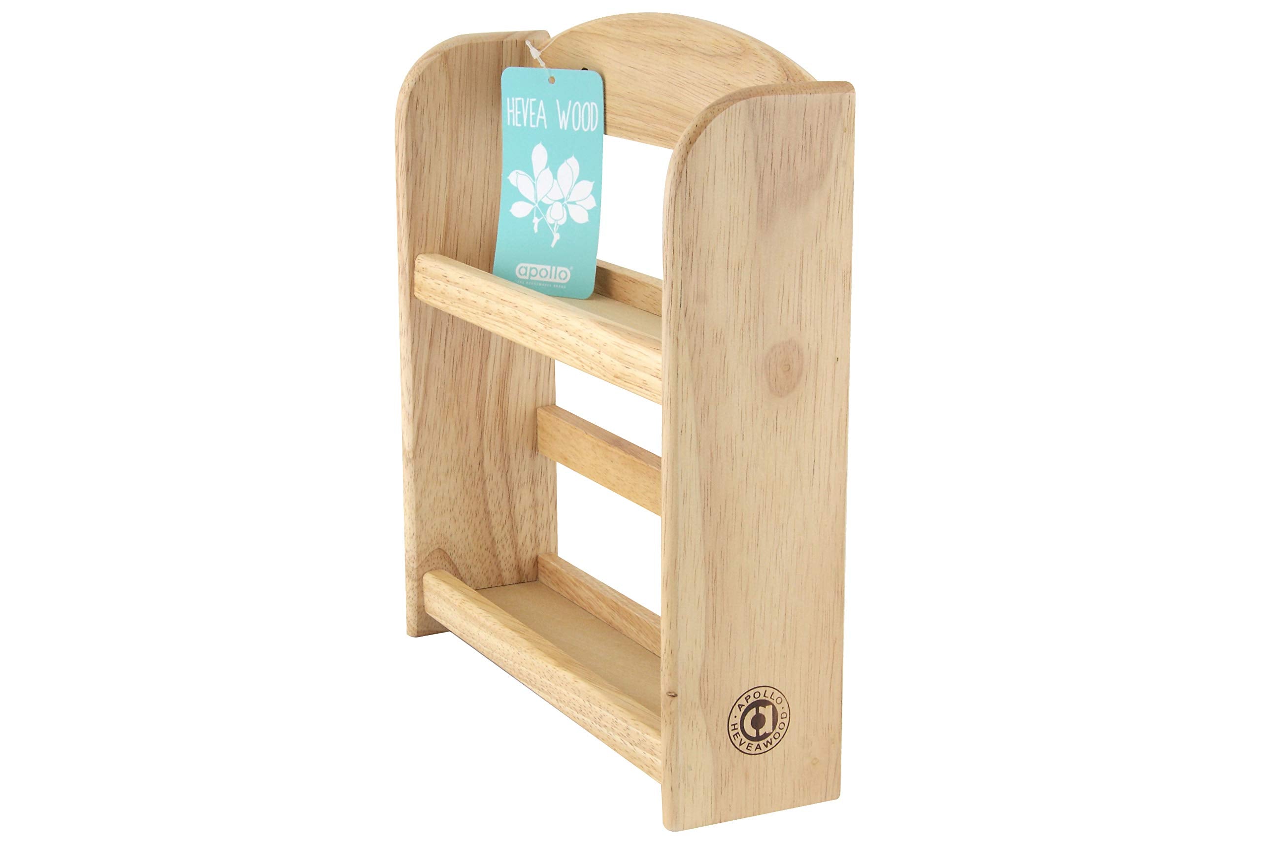 2-Tier Spice Rack, Wood, Natural, 24.5x27x7