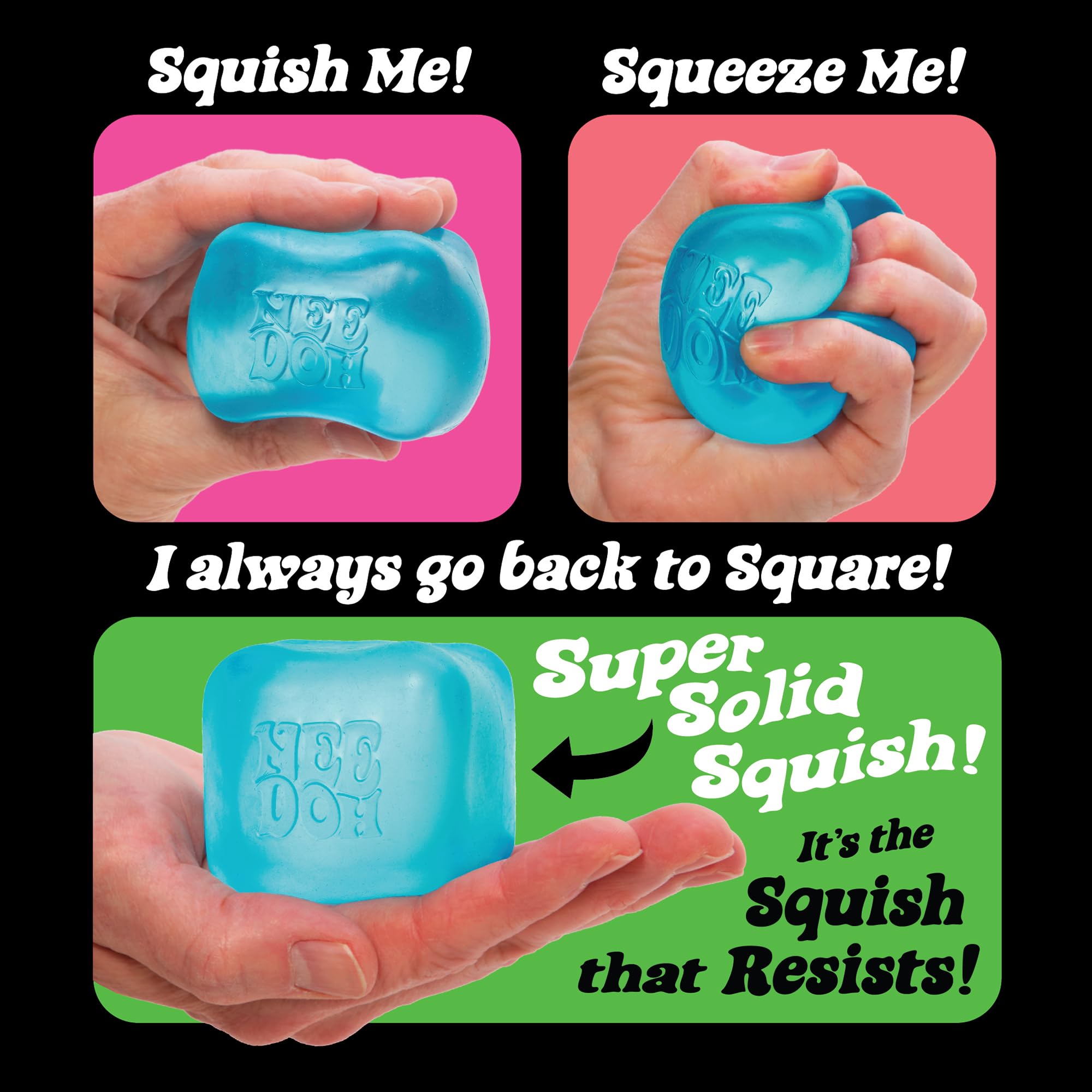 Schylling Nice Cube Nee Doh Stress Ball - Sensory Toys, Needoh Fidget Toys, Anxiety & Stress Relief, Sensory Balls, Non-Toxic Dough Material