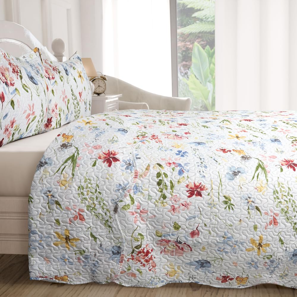 Emma Barclay Spring - Quilted Patchwork Bedspread Set - King