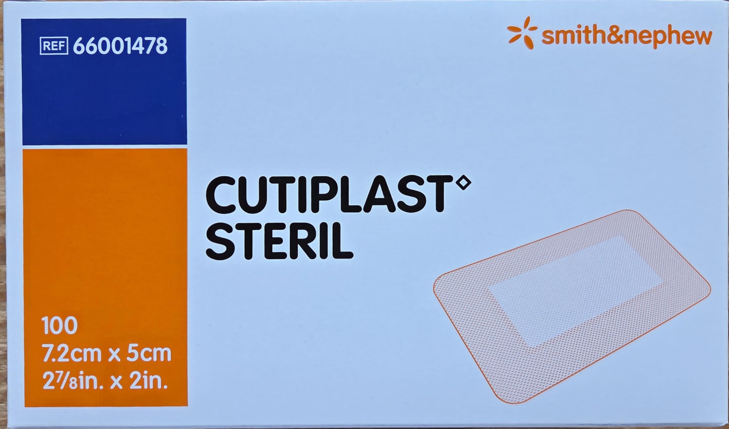 Cutiplast Sterile Conformable Fabric Island Dressing, 7.2 x 5 cm
