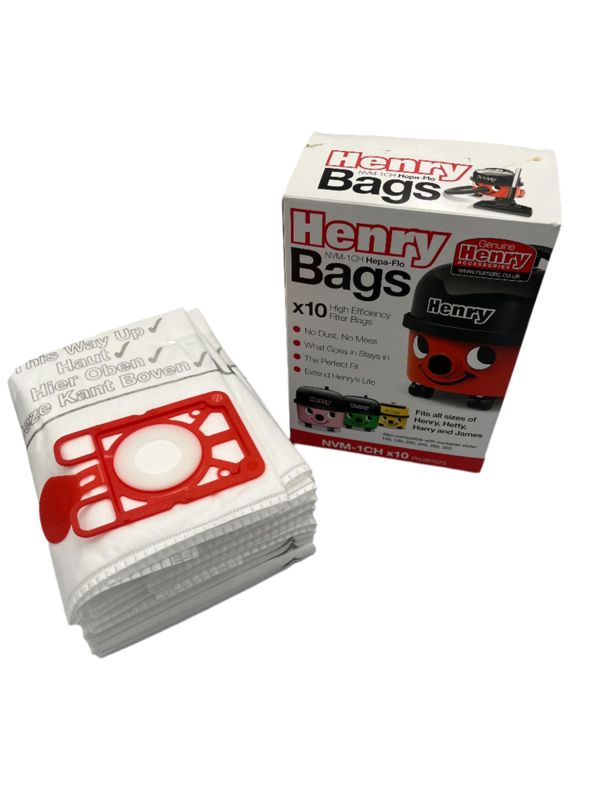 604015 NVM-1CH Henry and James Cleaner Bags, Pack of 10, White