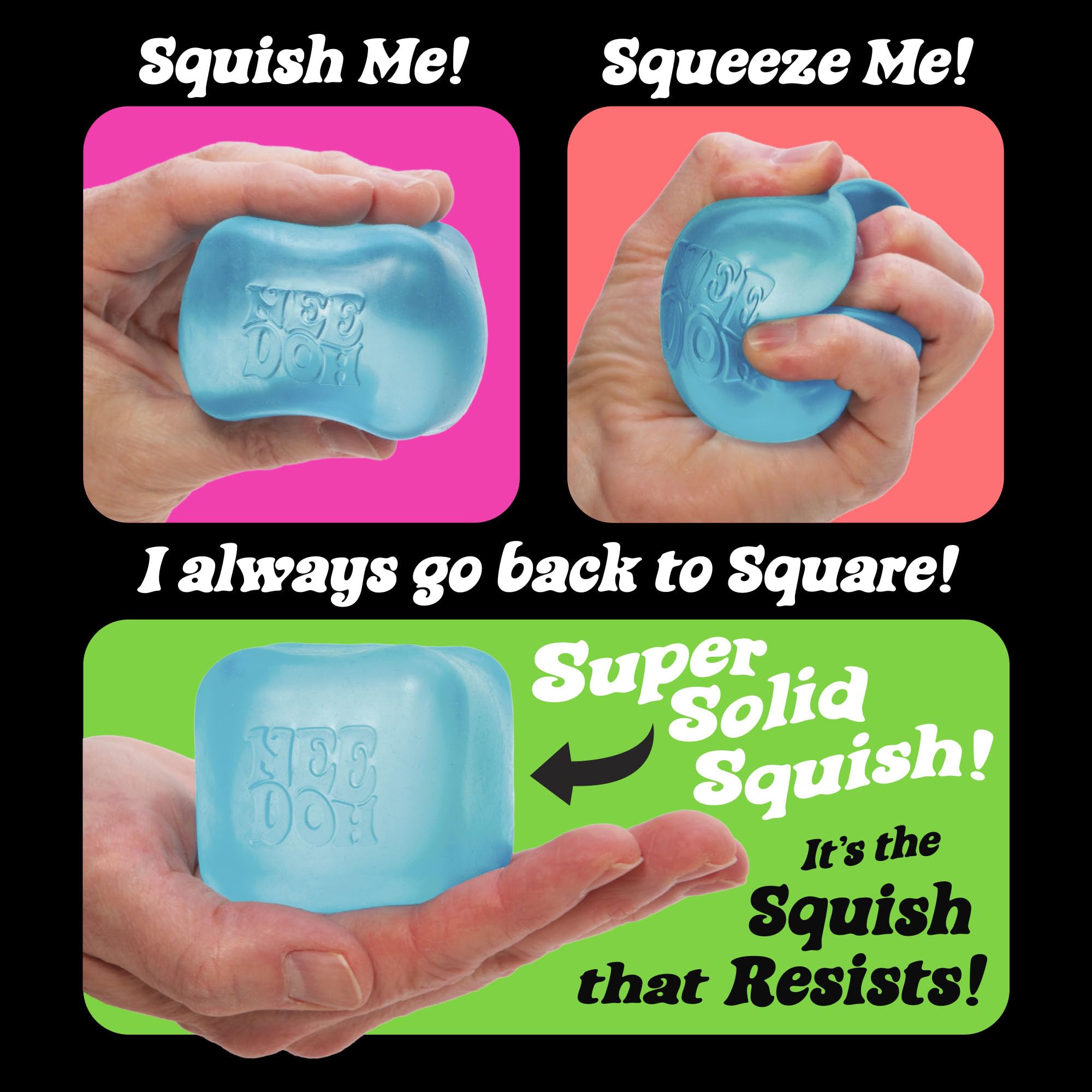 Schylling Nice Cube Nee Doh Stress Ball - Sensory Toys, Needoh Fidget Toys, Anxiety & Stress Relief, Sensory Balls, Non-Toxic Dough Material