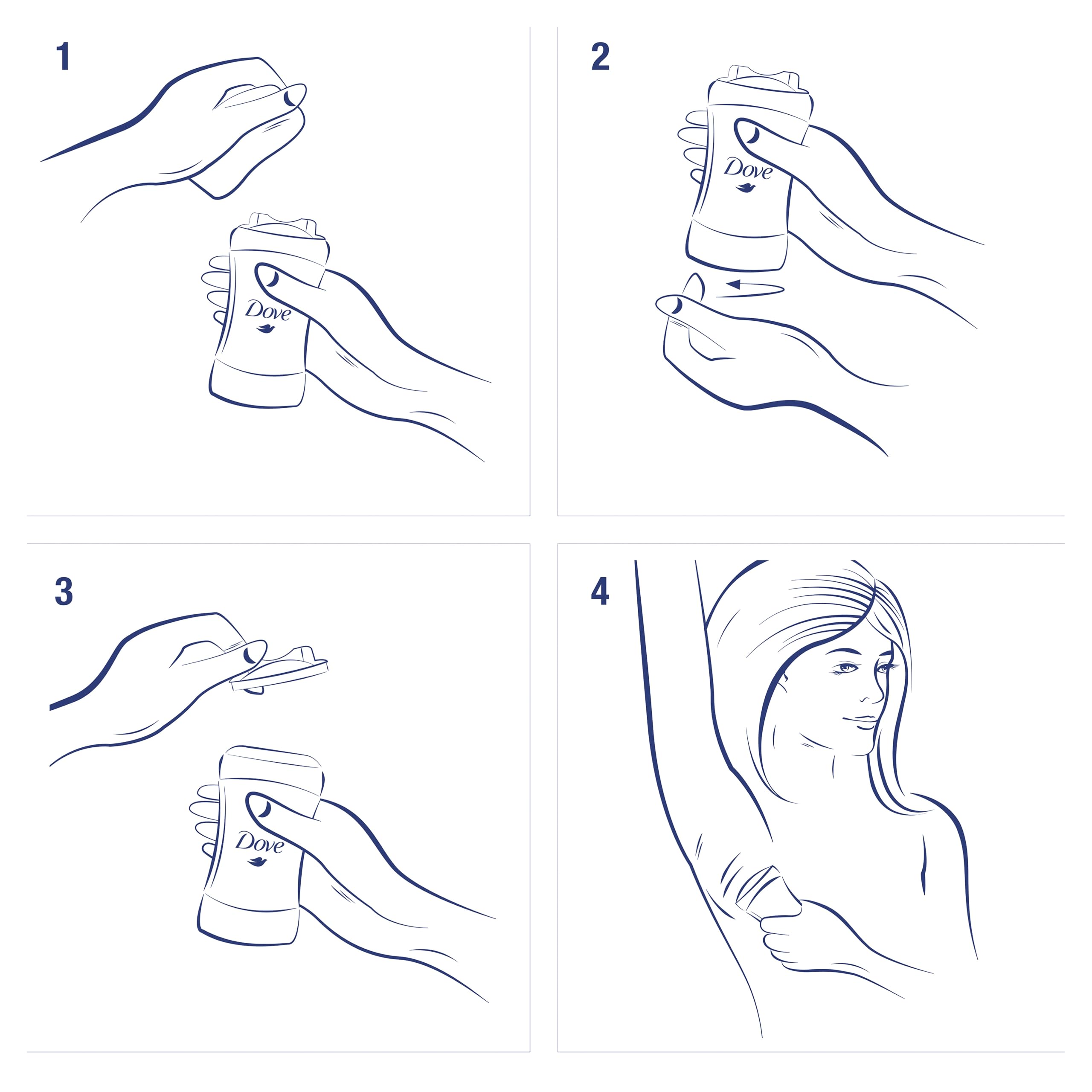 Dove Original Anti-Perspirant Deodorant ¼ moisturising cream with 100% natural caring oil Stick for 48-hour odour protection 6x 40 ml