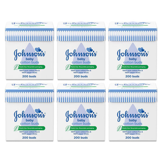Johnson's Cotton Buds (200 Buds) - Pack of 6