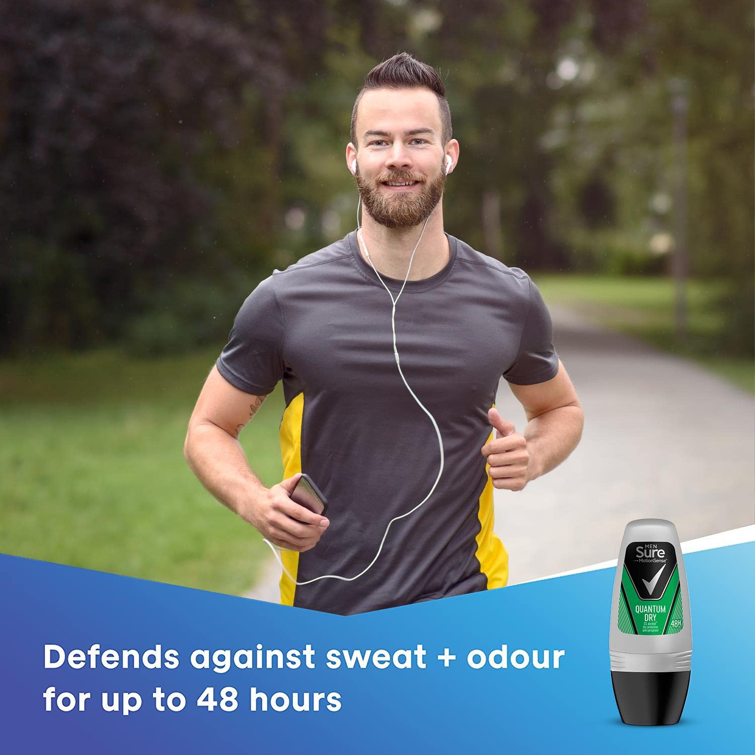 Sure Quantum Dry Anti-perspirant Roll On Pack Of 6 48h Protection Against Sweat And Odour MotionSense Technology Deodorant 50 Ml