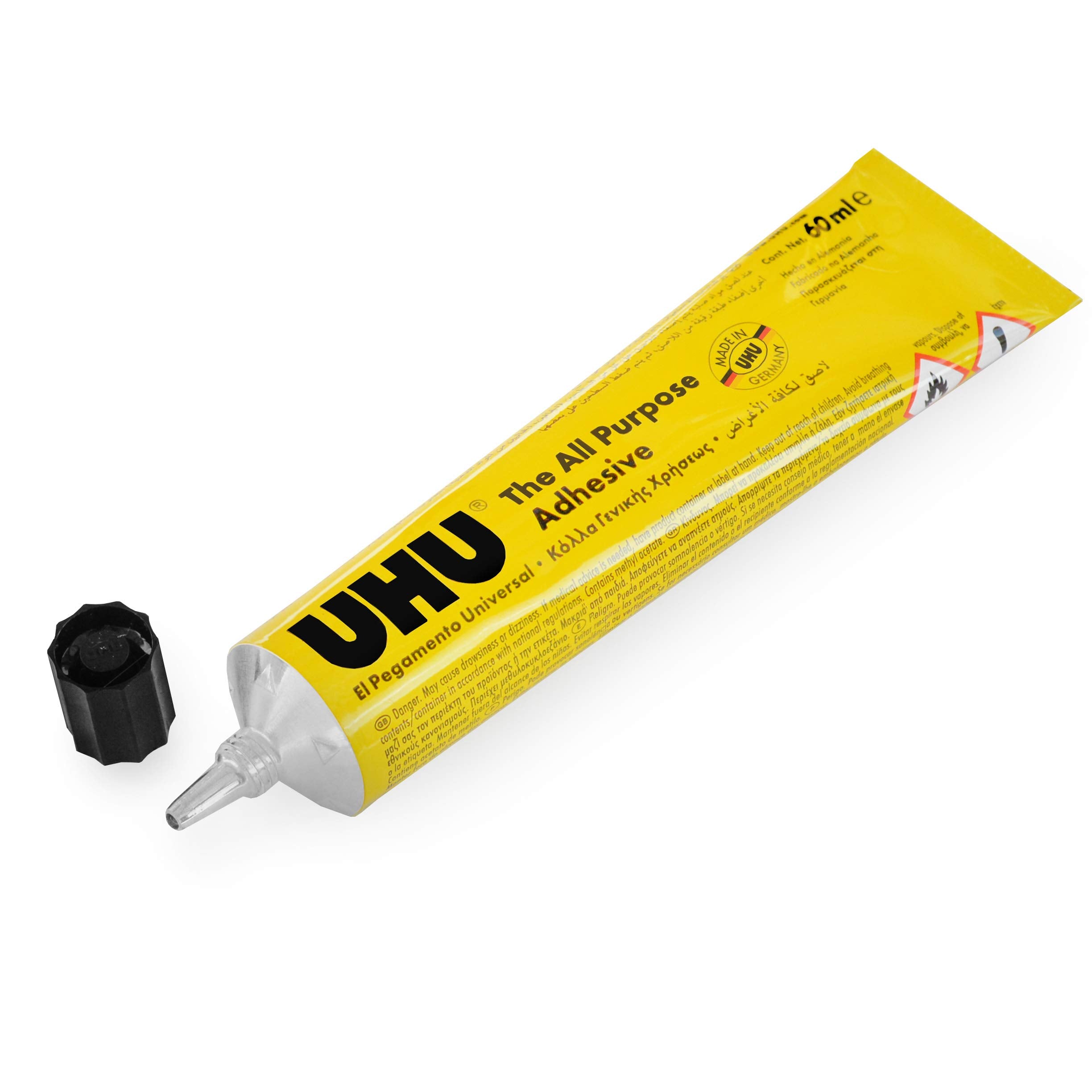 UHU All Purpose Adhesive Glue - 60ml - Pack of 12 Tubes
