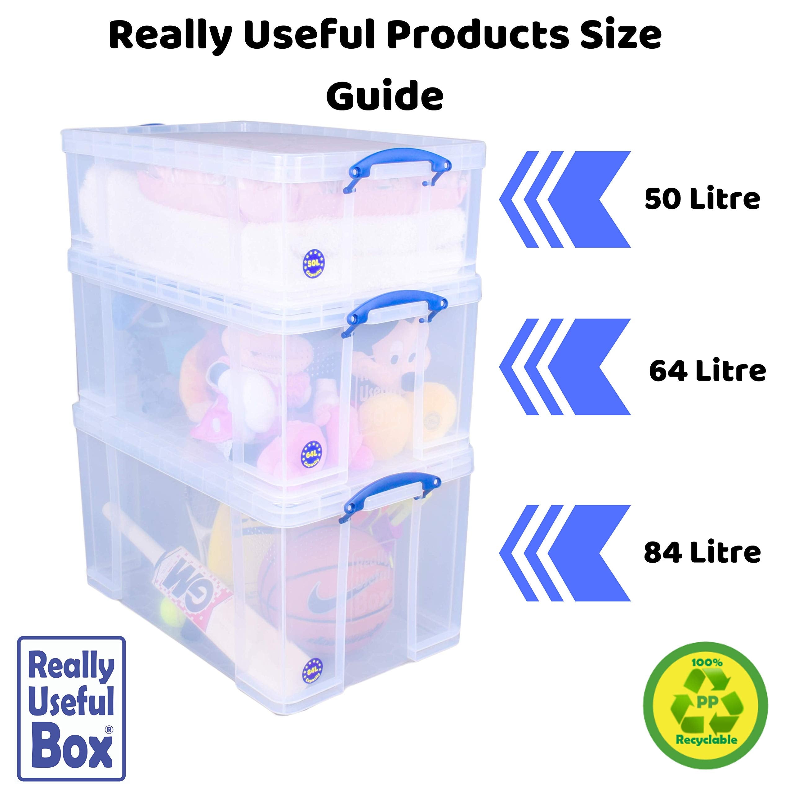 Plastic Storage Box 64 Litre Clear