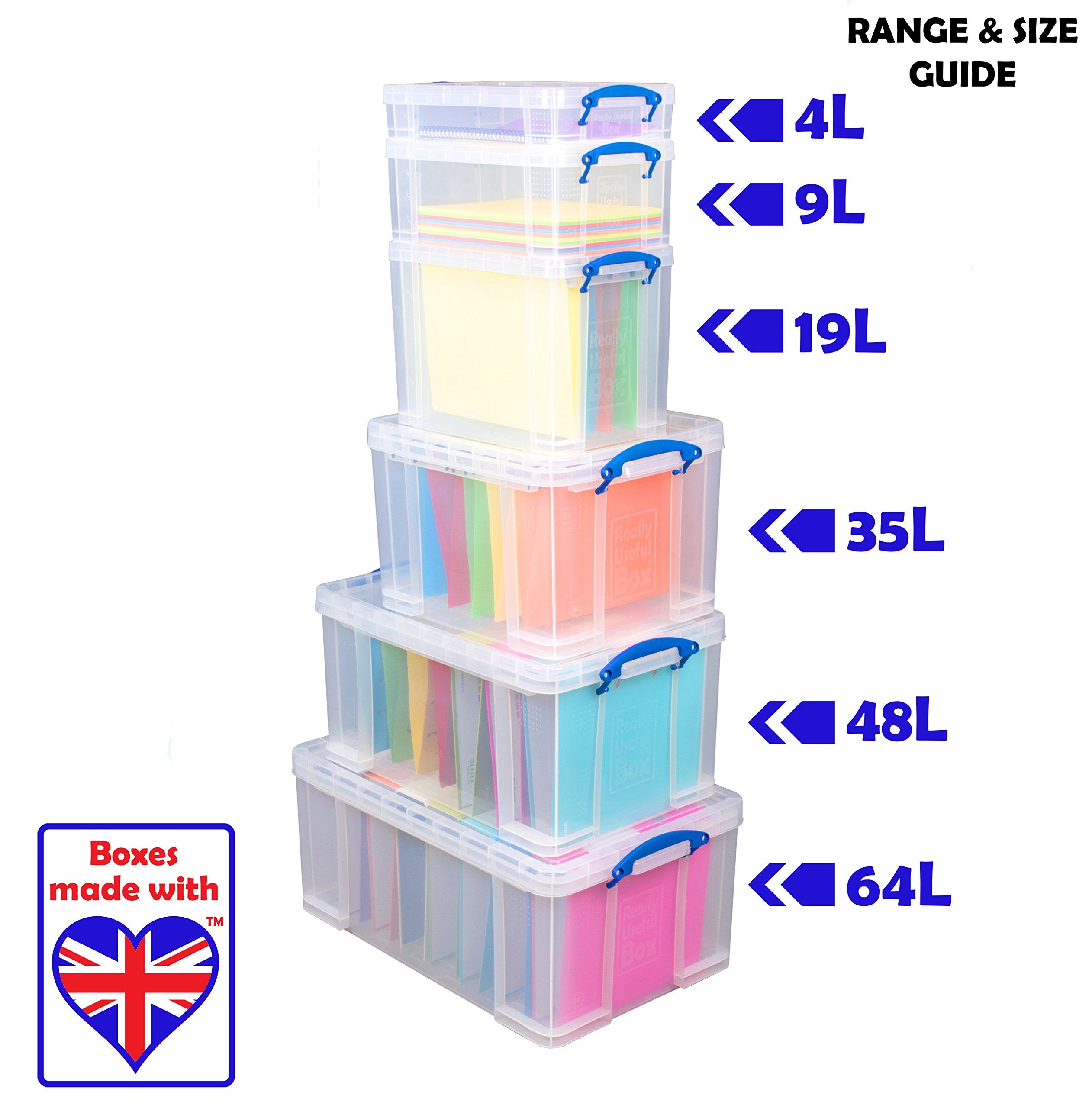 Plastic Storage Box 64 Litre Clear