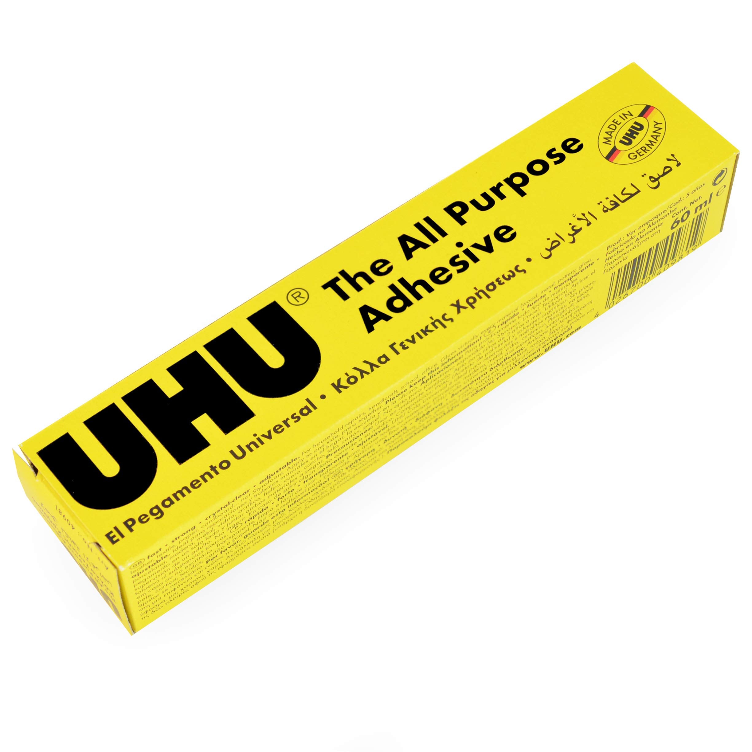UHU All Purpose Adhesive Glue - 60ml - Pack of 12 Tubes