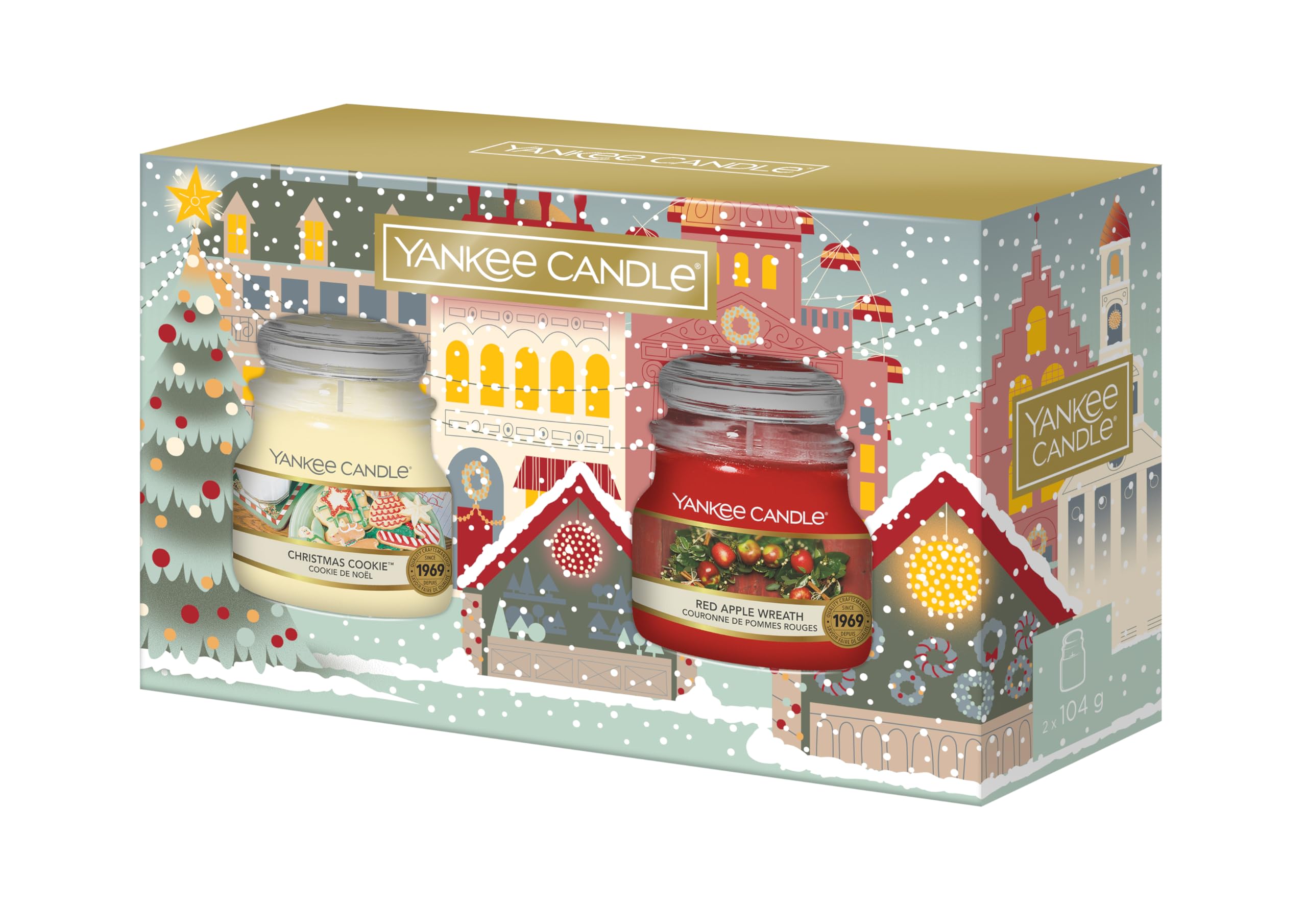 Candle Scented Candles Gift Set, 2 Small Jar Candles, Perfect Christmas Gifts for Women, Passport to The Holidays Collection, Signature