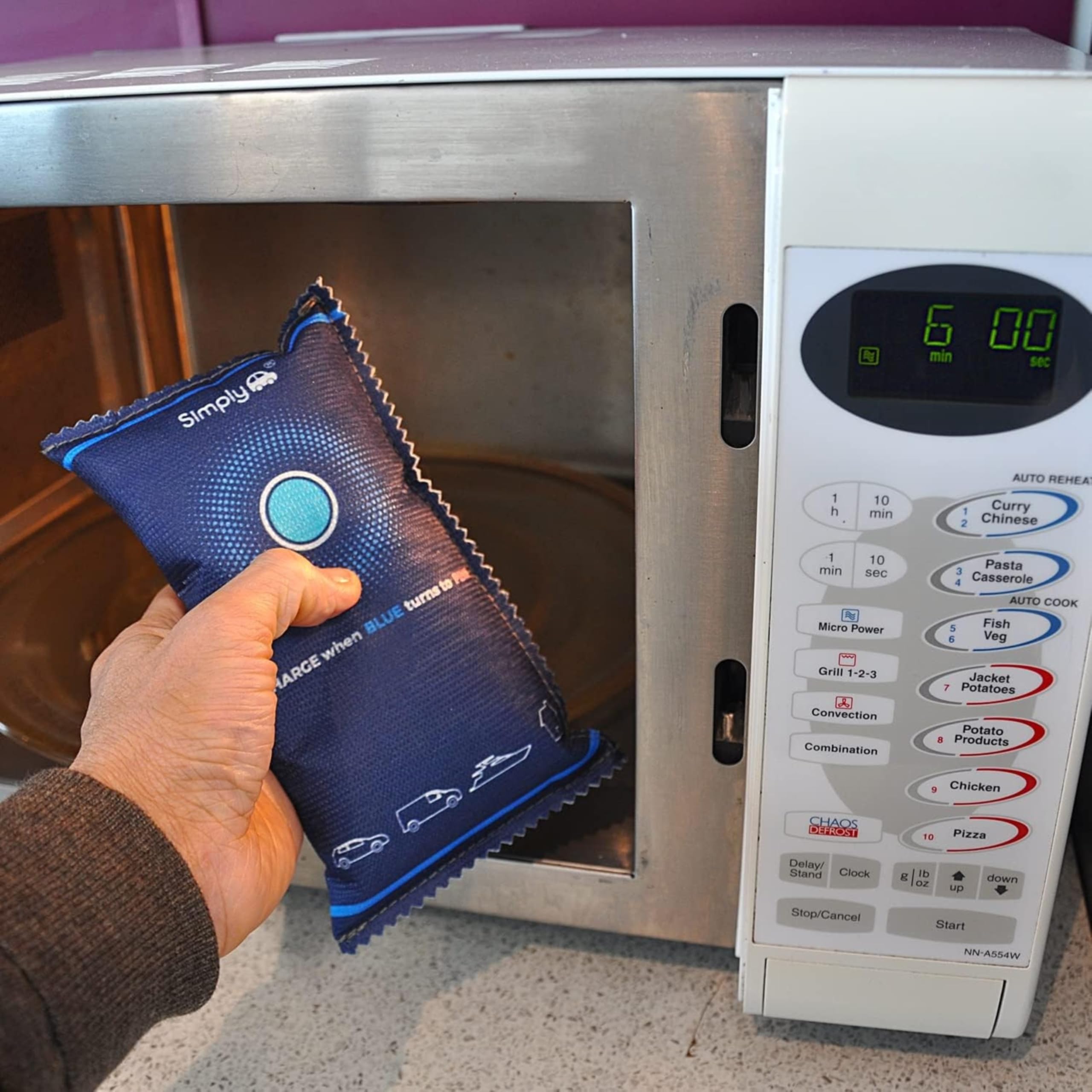 Auto DEH004 2 Pack Reusable Car Dehumidifier - Quick Drying suitable for Microwaving, Strong Absorption up to 40% of Weight in moisture, Eco-Friendly Granules, Unlimited Cycles (350g)