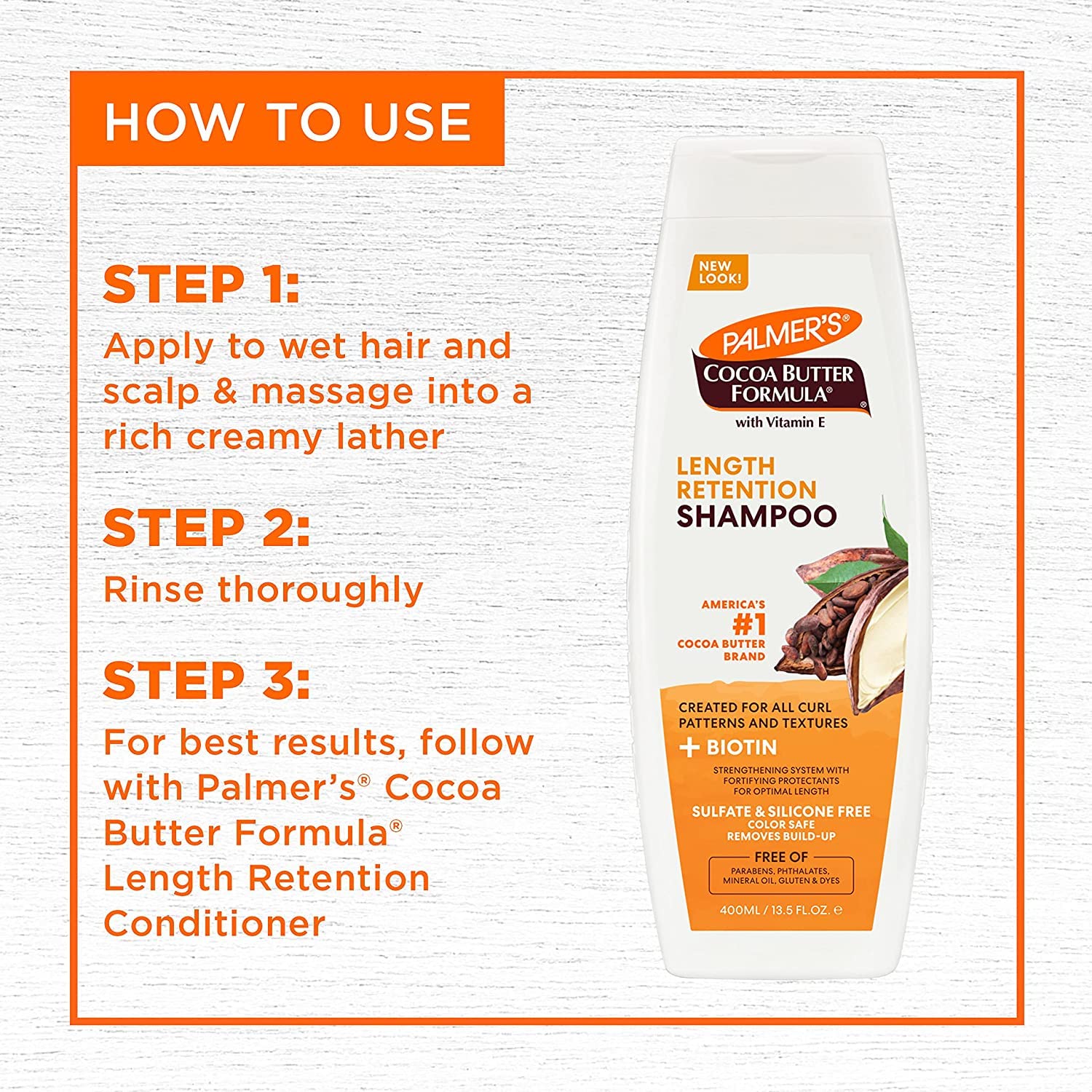 Palmer's/Length Retention - Cocoa Butter Formula/Shampoo & Conditioner/Deal (Pack of 1)