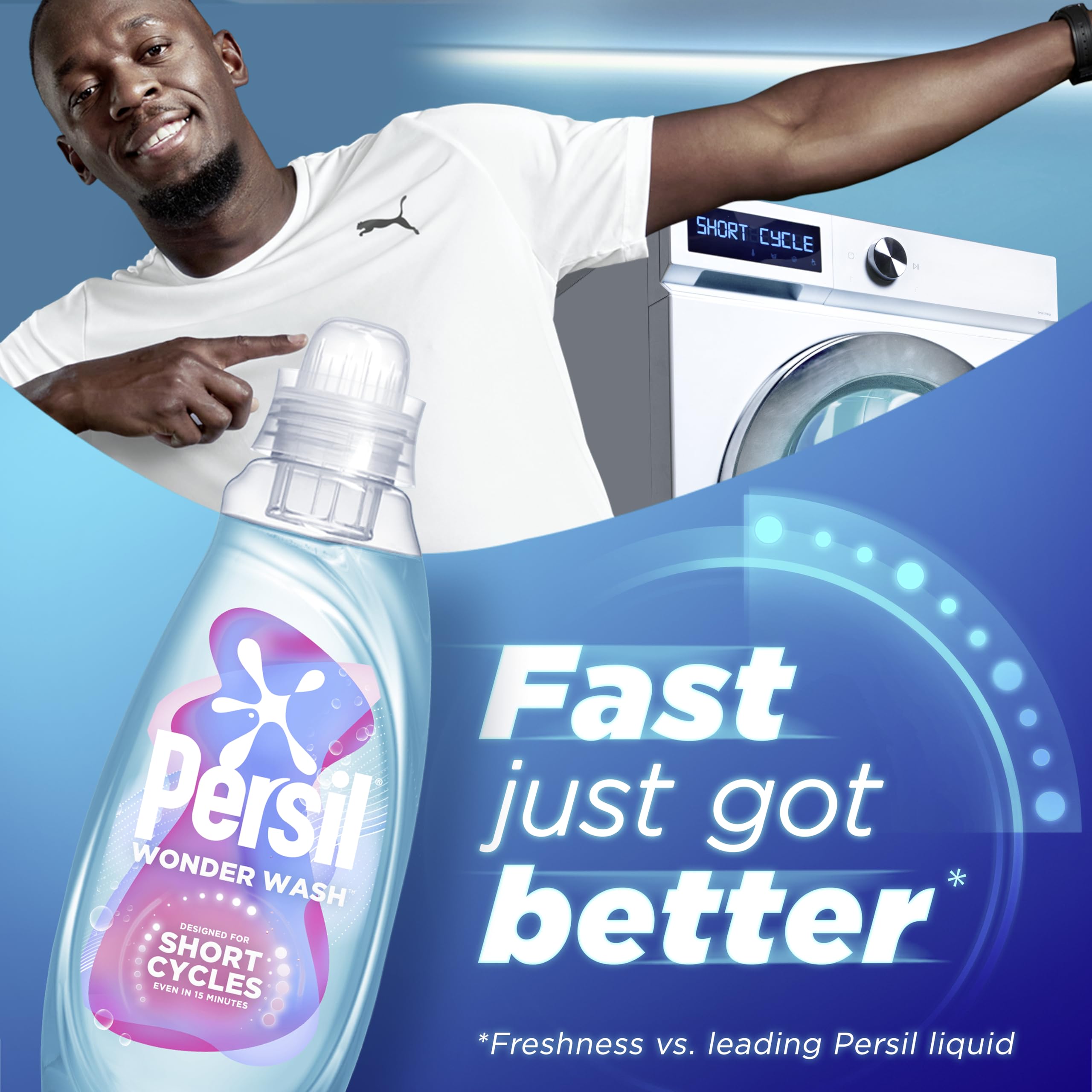 Persil Wonder Wash Sensitive* Non Bio Liquid Detergent Laundry Detergent Featuring a Hypoallergenic Fragrance Fast-Acting Formulation with a Pure Heaven Scent 55 washes (1.485 L)