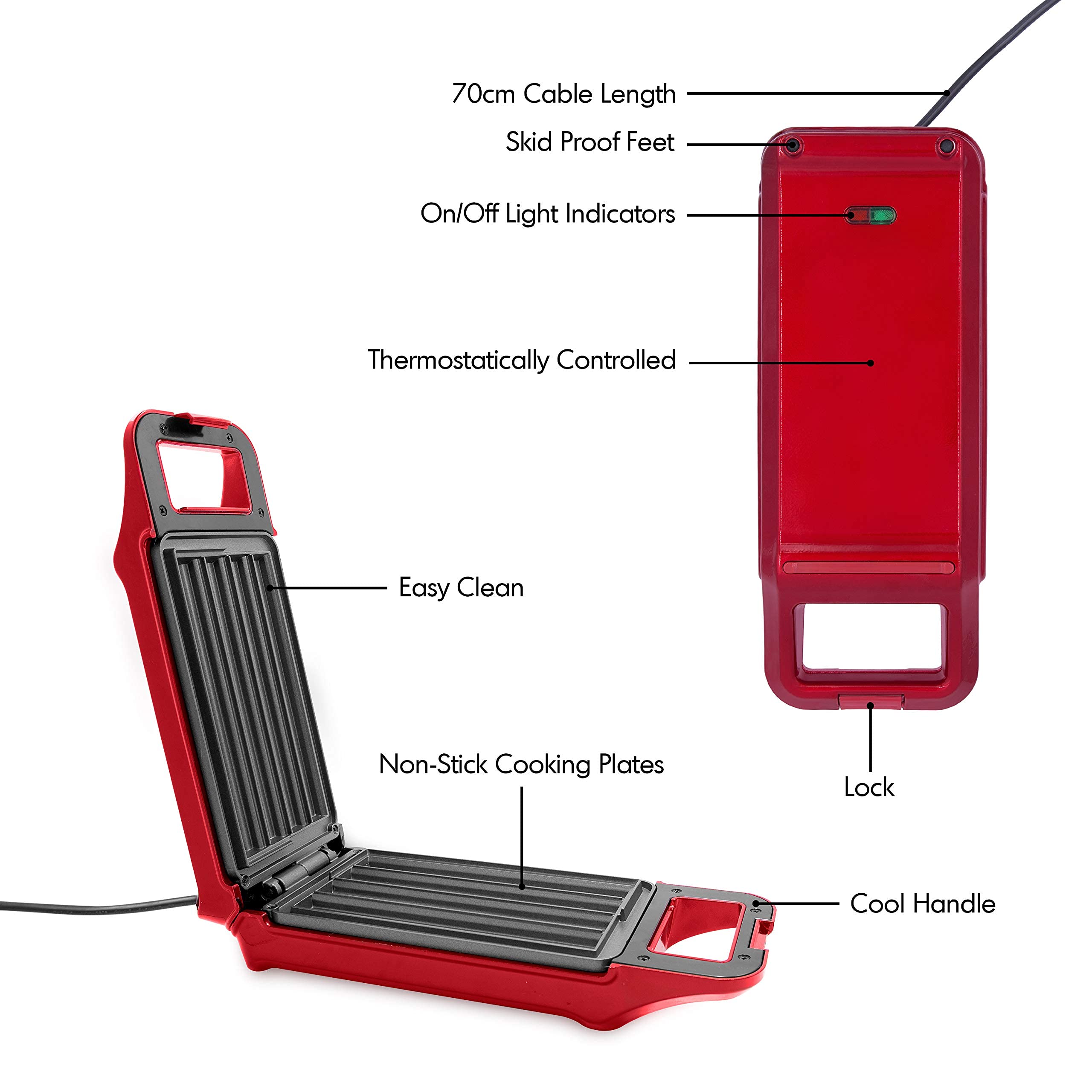 Global Gizmos 35529 Churros Maker 700W / Piping Bag Included/Thermostatically Controlled 180° Rotary System For The Perfect Bake/Freshly Bake 4 Churros At A Time/Ready In Minutes