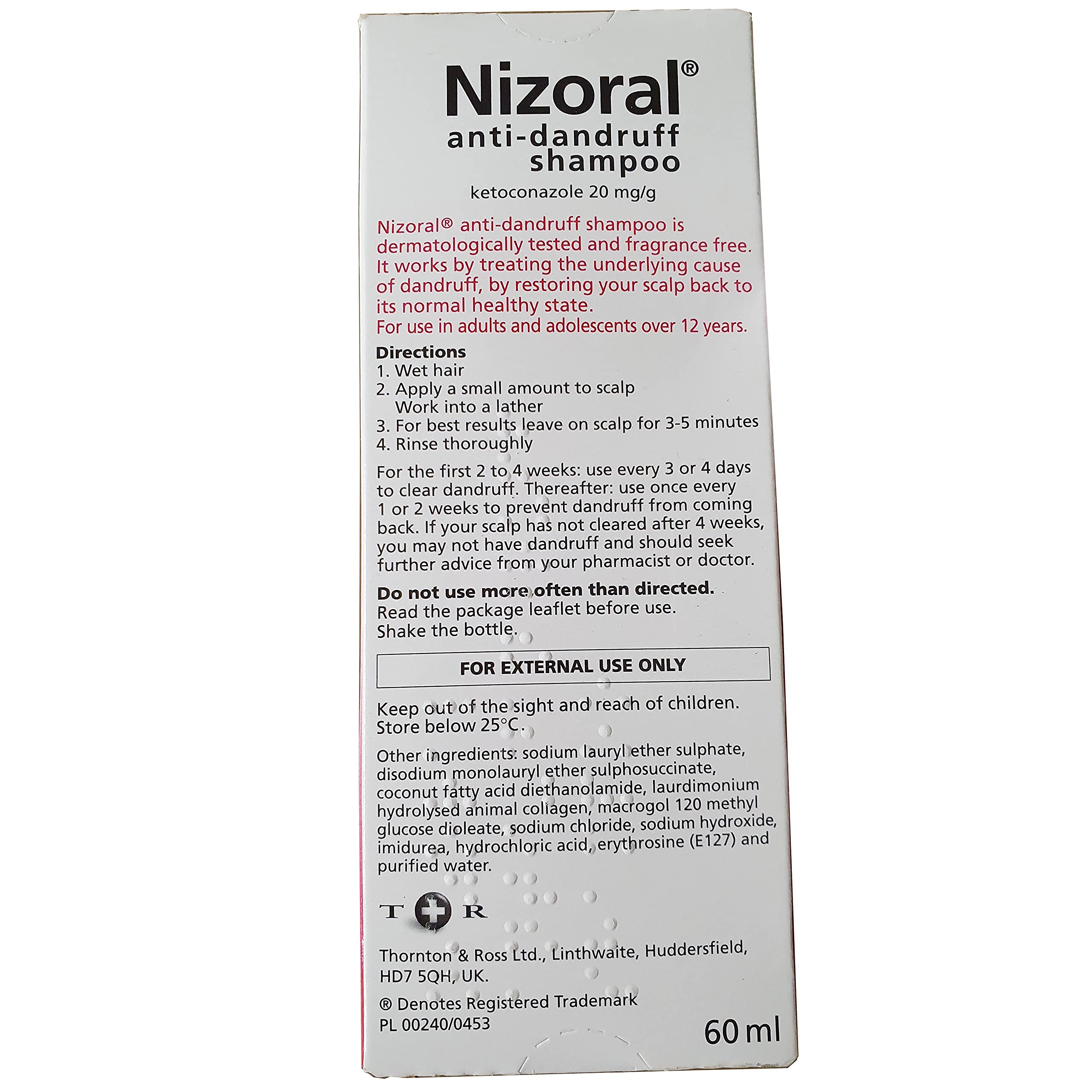 Nizoral Anti Dandruff Shampoo, 60 ml - Pack of 2